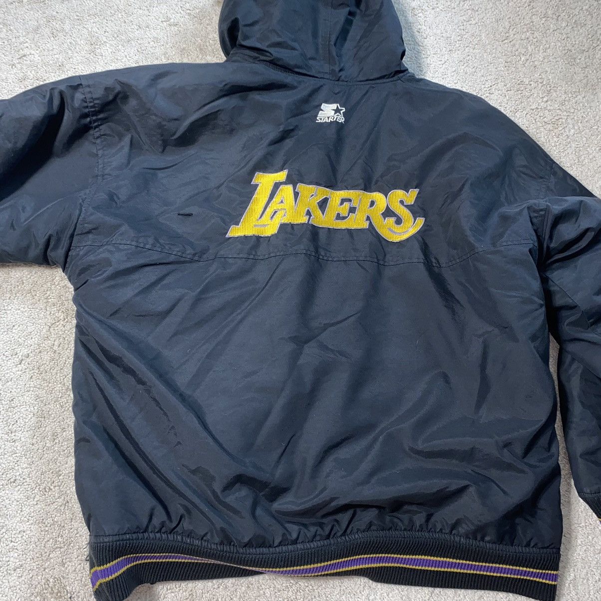Starter Vintage 90s Starter NBA Lakers Parkas Jacket Size US XL / EU 56 / 4 - 2 Thumbnail