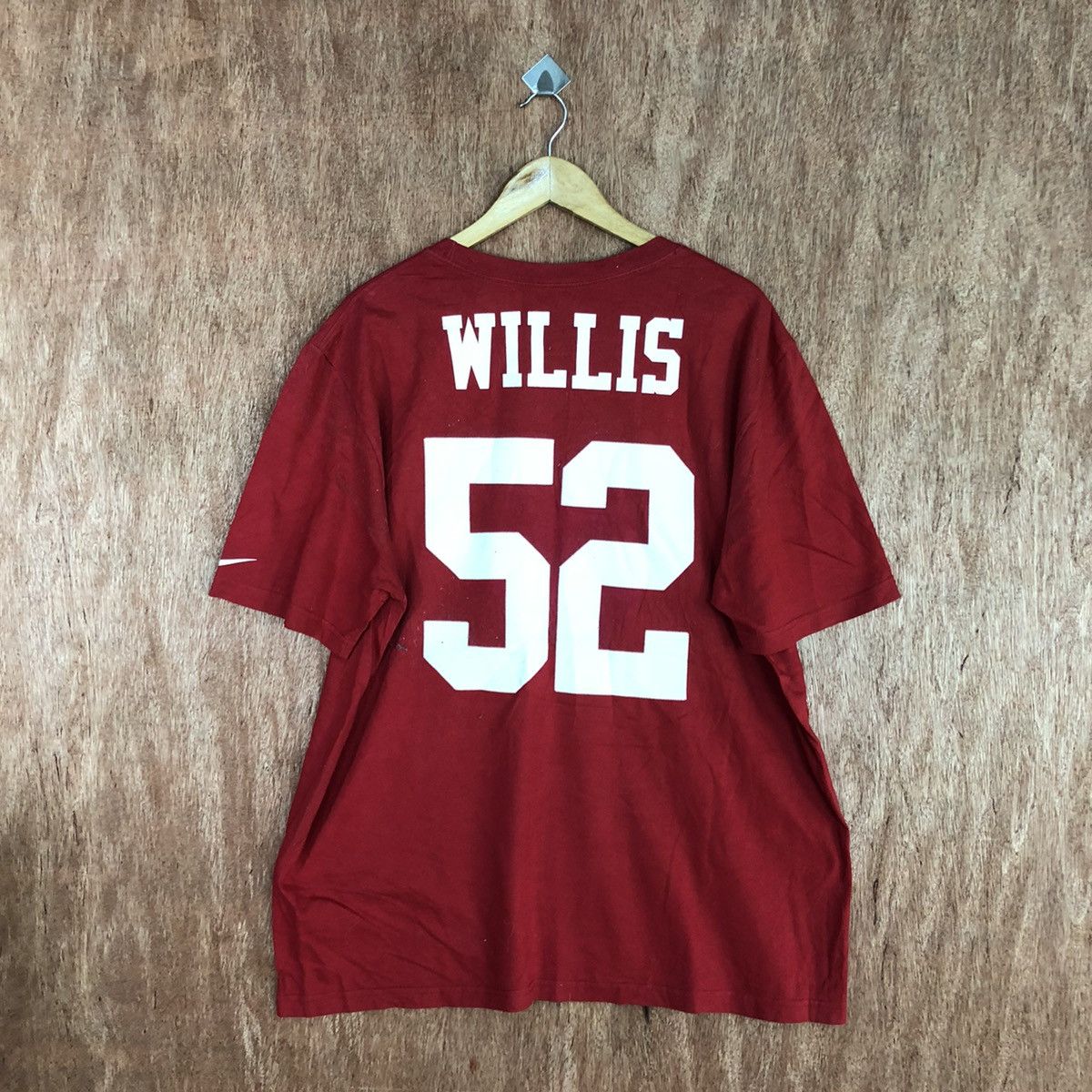 NFL × Nike Nike NFL Willis 52 Red Short Sleeve Tshirt #3588 Size US XL / EU 56 / 4 - 11 Thumbnail