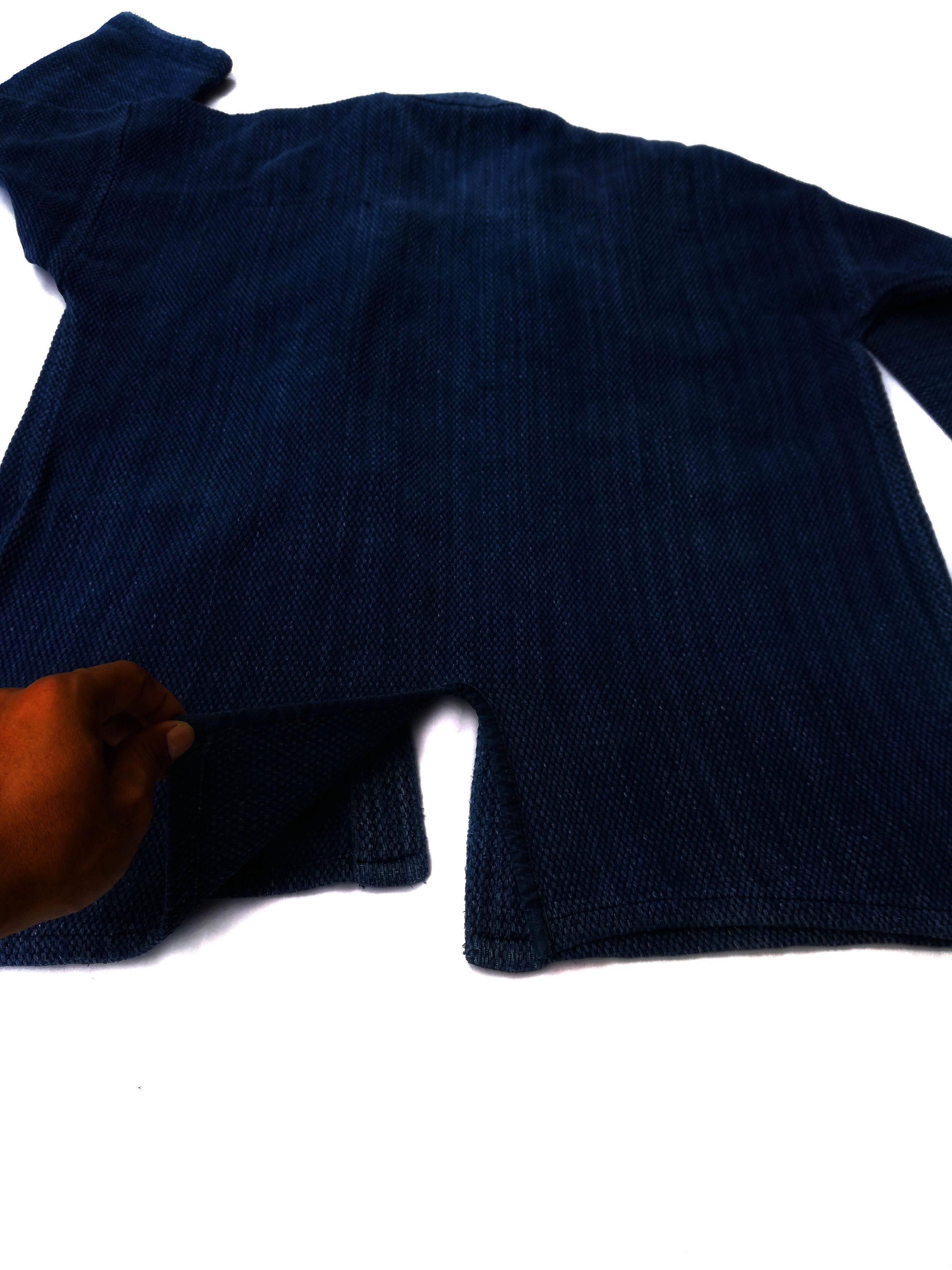 Indigo × Japanese Brand 🔥Similar Kapital Dyed Woven Cotton Drawstrings Kimono🔥 Size US L / EU 52-54 / 3 - 10 Thumbnail