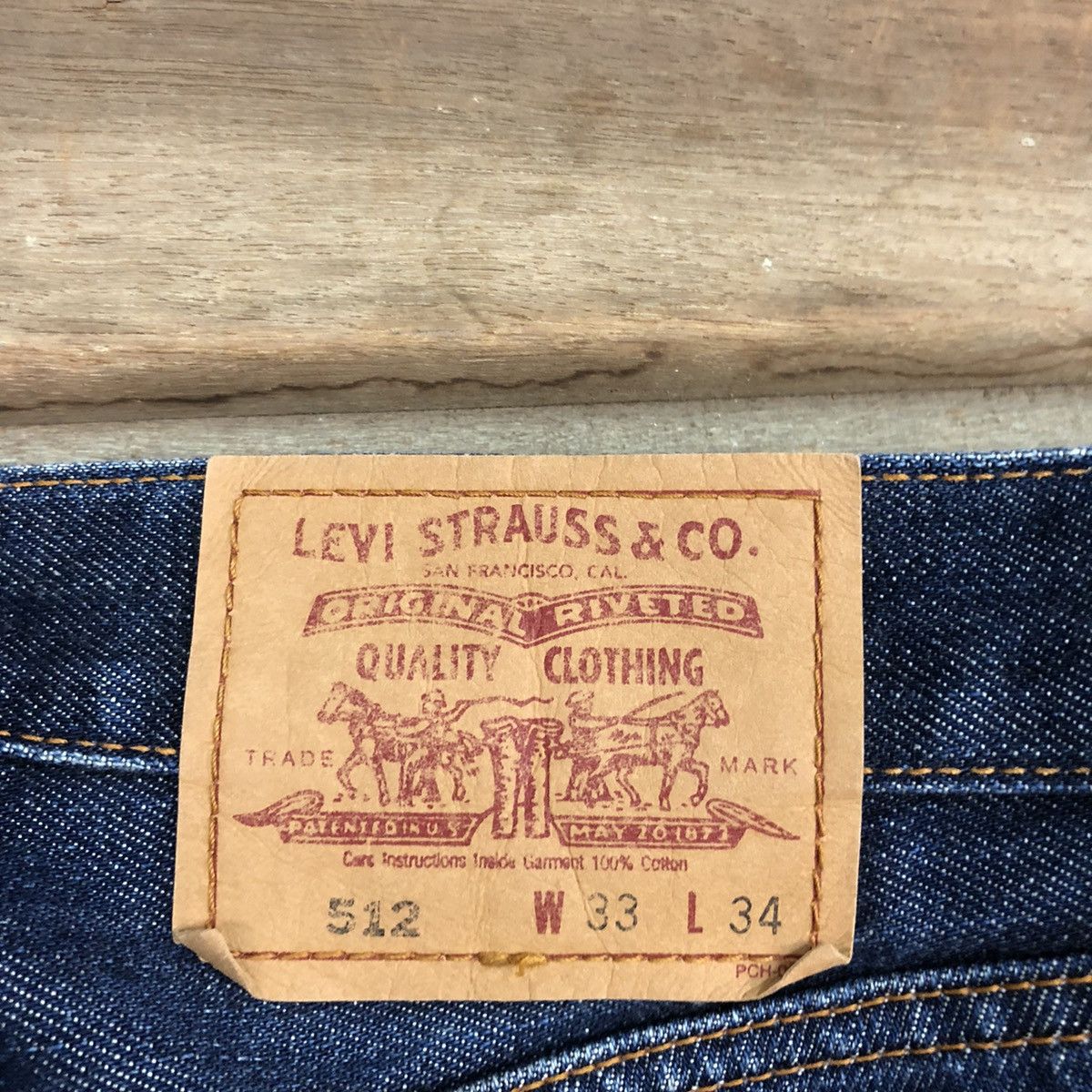 Levi's 512 Levis Strauss faded Blue Denim jeans #3819 Size US 32 / EU 48 - 16 Thumbnail