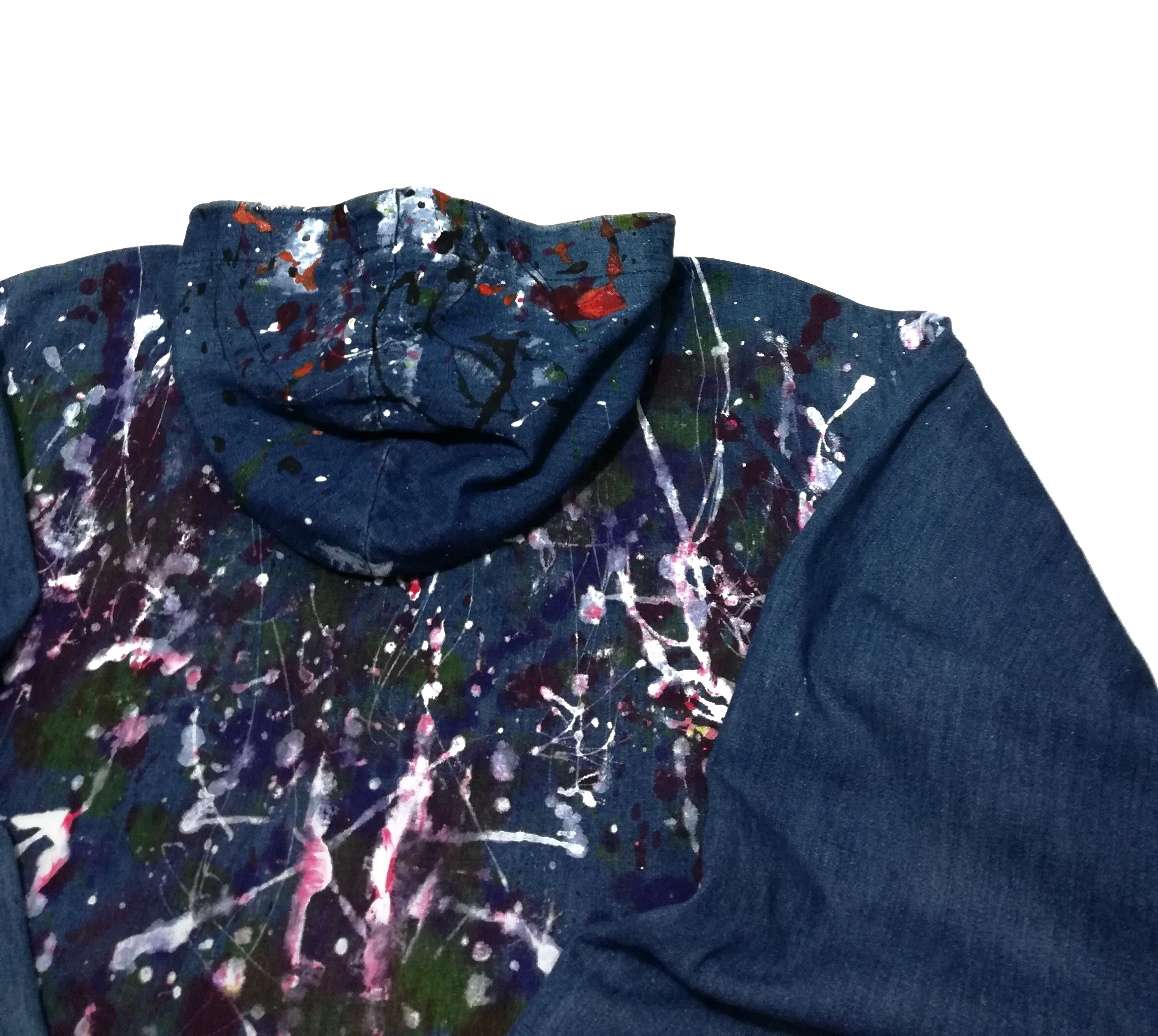 Carhartt × Carhartt Wip × Vintage 🔥Customize Carhartt Paint Splatter Distressed Hoodie Jacke Size US XL / EU 56 / 4 - 18 Thumbnail