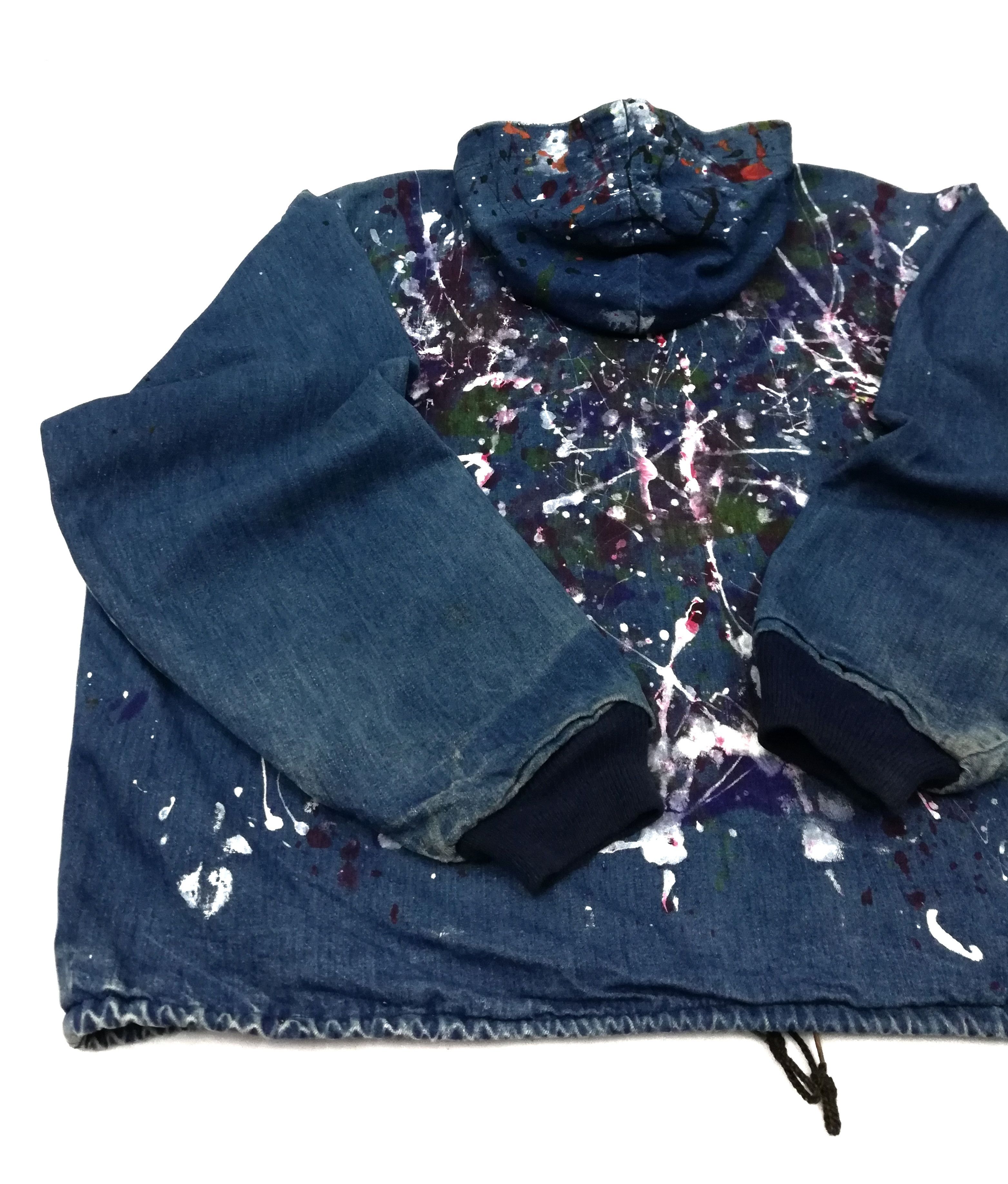 Carhartt × Carhartt Wip × Vintage 🔥Customize Carhartt Paint Splatter Distressed Hoodie Jacke Size US XL / EU 56 / 4 - 19 Thumbnail