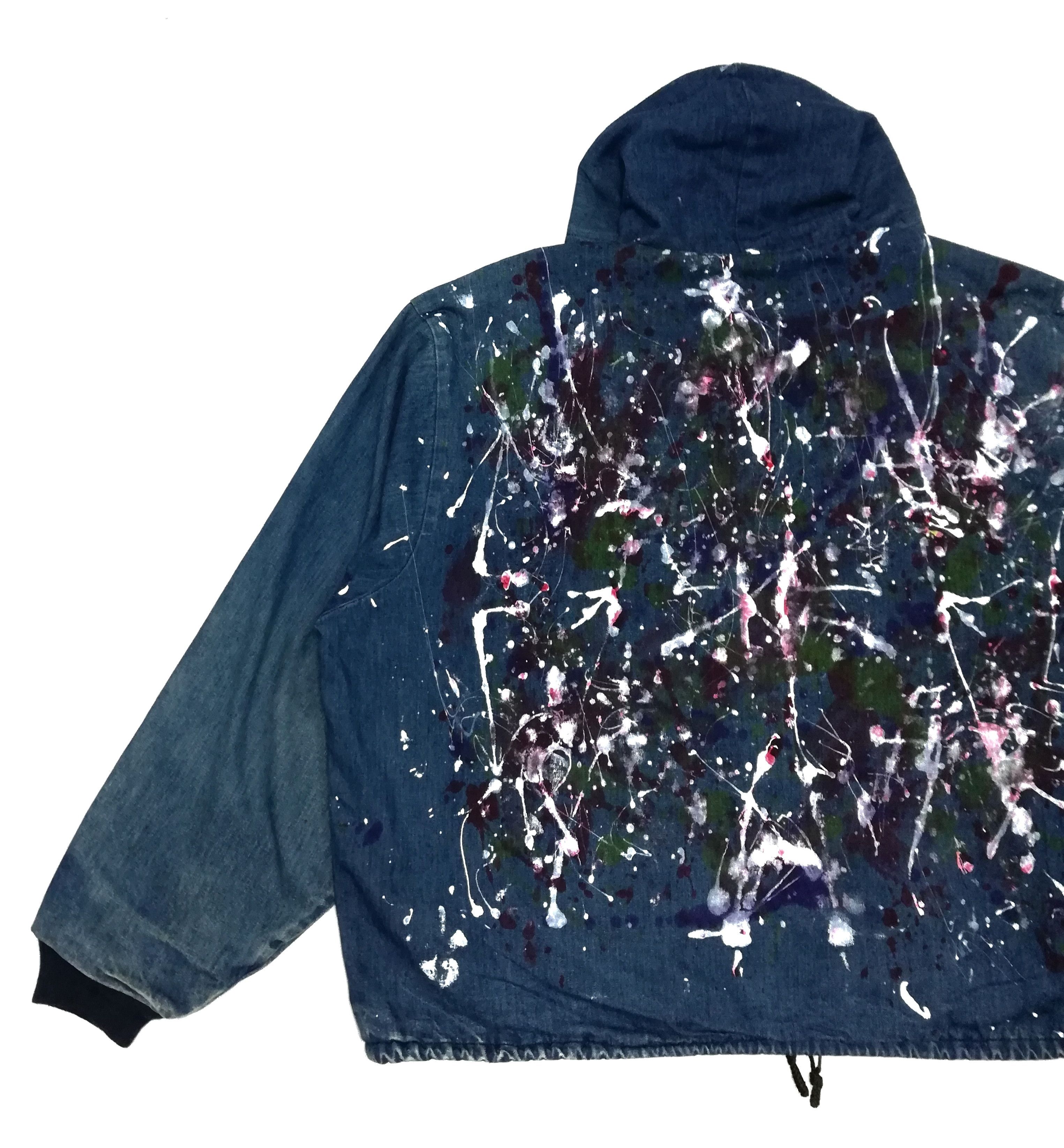 Carhartt × Carhartt Wip × Vintage 🔥Customize Carhartt Paint Splatter Distressed Hoodie Jacke Size US XL / EU 56 / 4 - 15 Thumbnail
