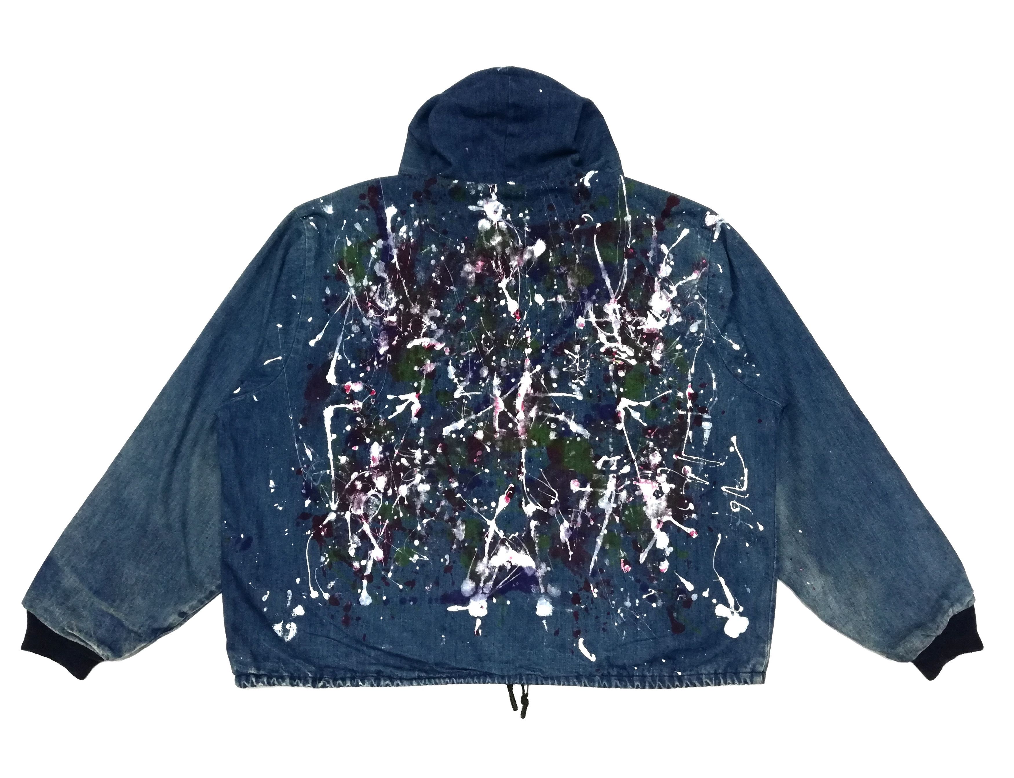Carhartt × Carhartt Wip × Vintage 🔥Customize Carhartt Paint Splatter Distressed Hoodie Jacke Size US XL / EU 56 / 4 - 14 Thumbnail