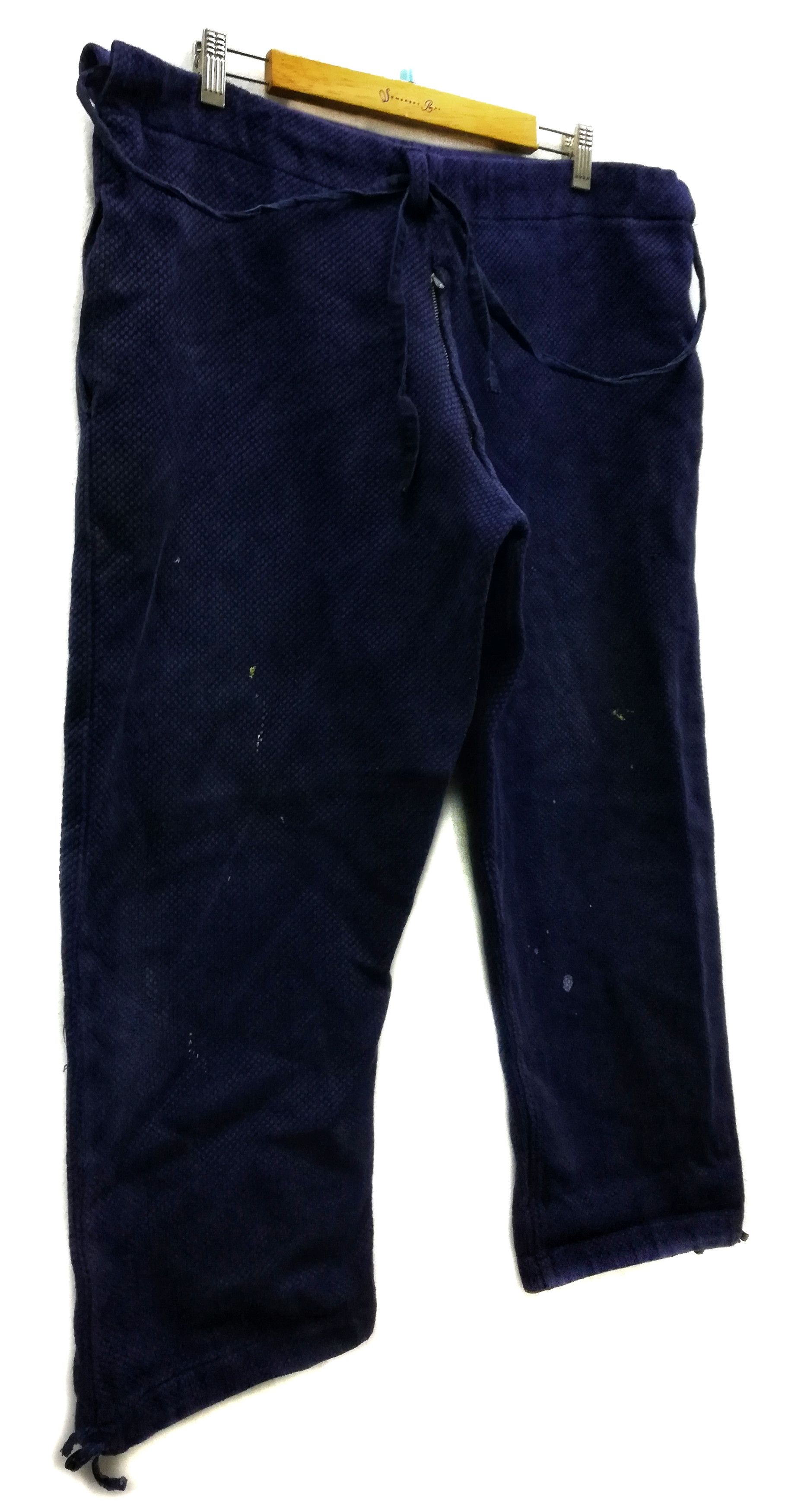 Indigo × Japanese Brand × Real Japan Blues 🔥GRAIL Japan Dyed Woven Indigo Drawstring Trousers Pants Size US 36 / EU 52 - 2 Thumbnail