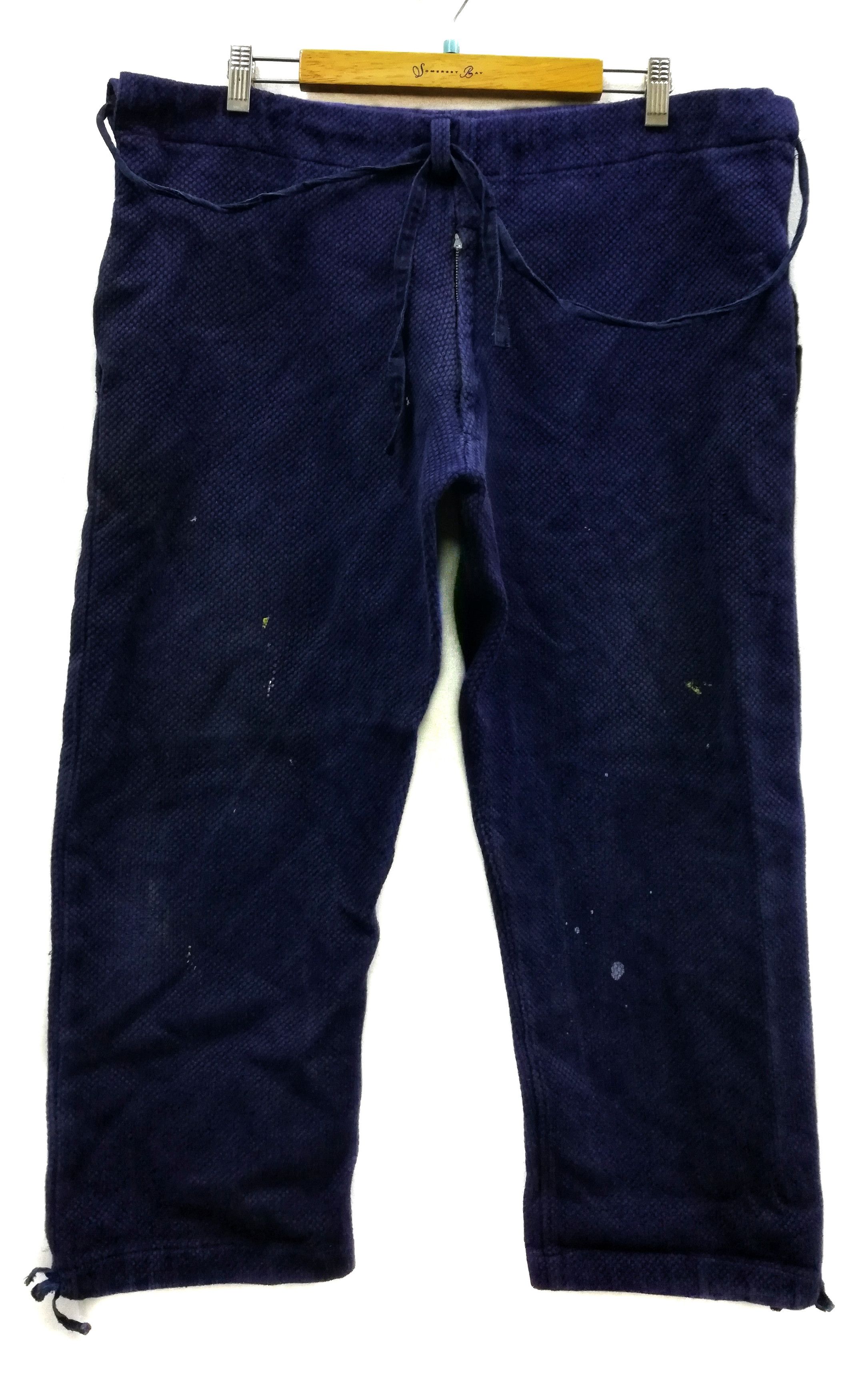 🔥GRAIL Japan Dyed Woven Indigo Drawstring Trousers Pants