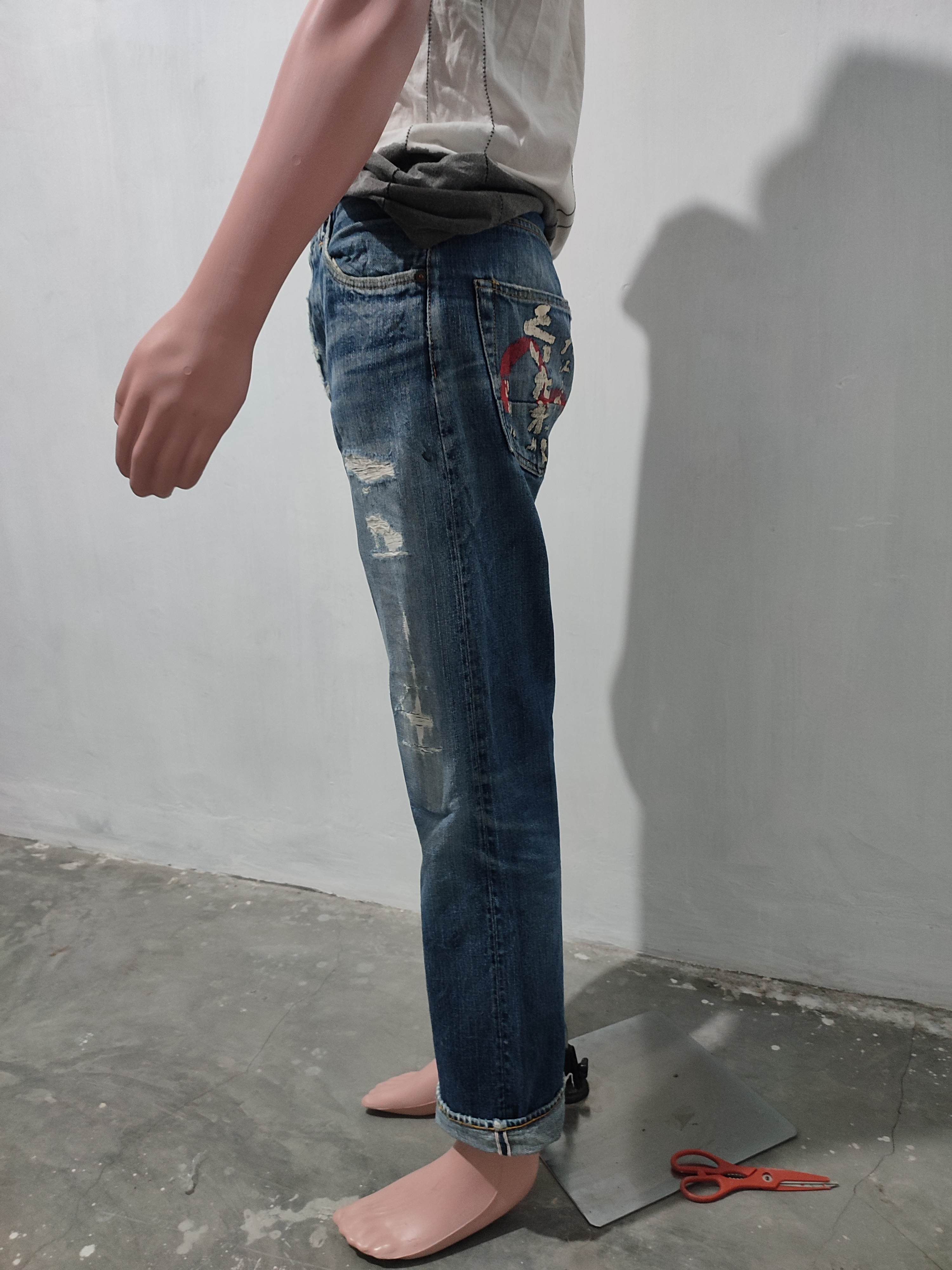 Evisu 🔥Evisu Selvedge Distressed Jeans Denim Pants Size US 32 / EU 48 - 20 Thumbnail