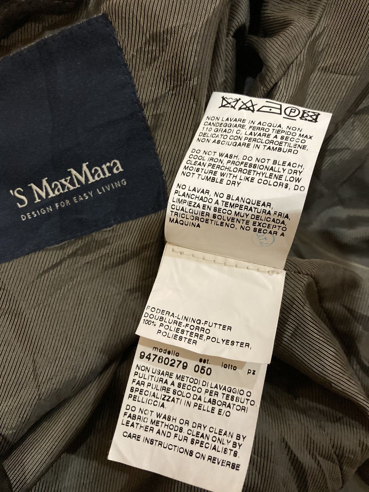 Max Mara ‘S Max Mara Webbing Leather Jacket Size S / US 4 / IT 40 - 10 Thumbnail