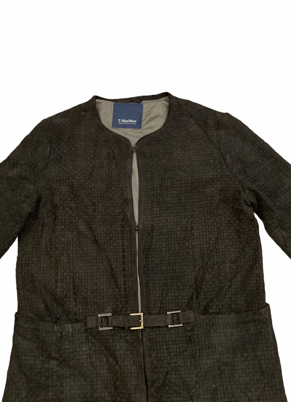 Max Mara ‘S Max Mara Webbing Leather Jacket Size S / US 4 / IT 40 - 3 Thumbnail