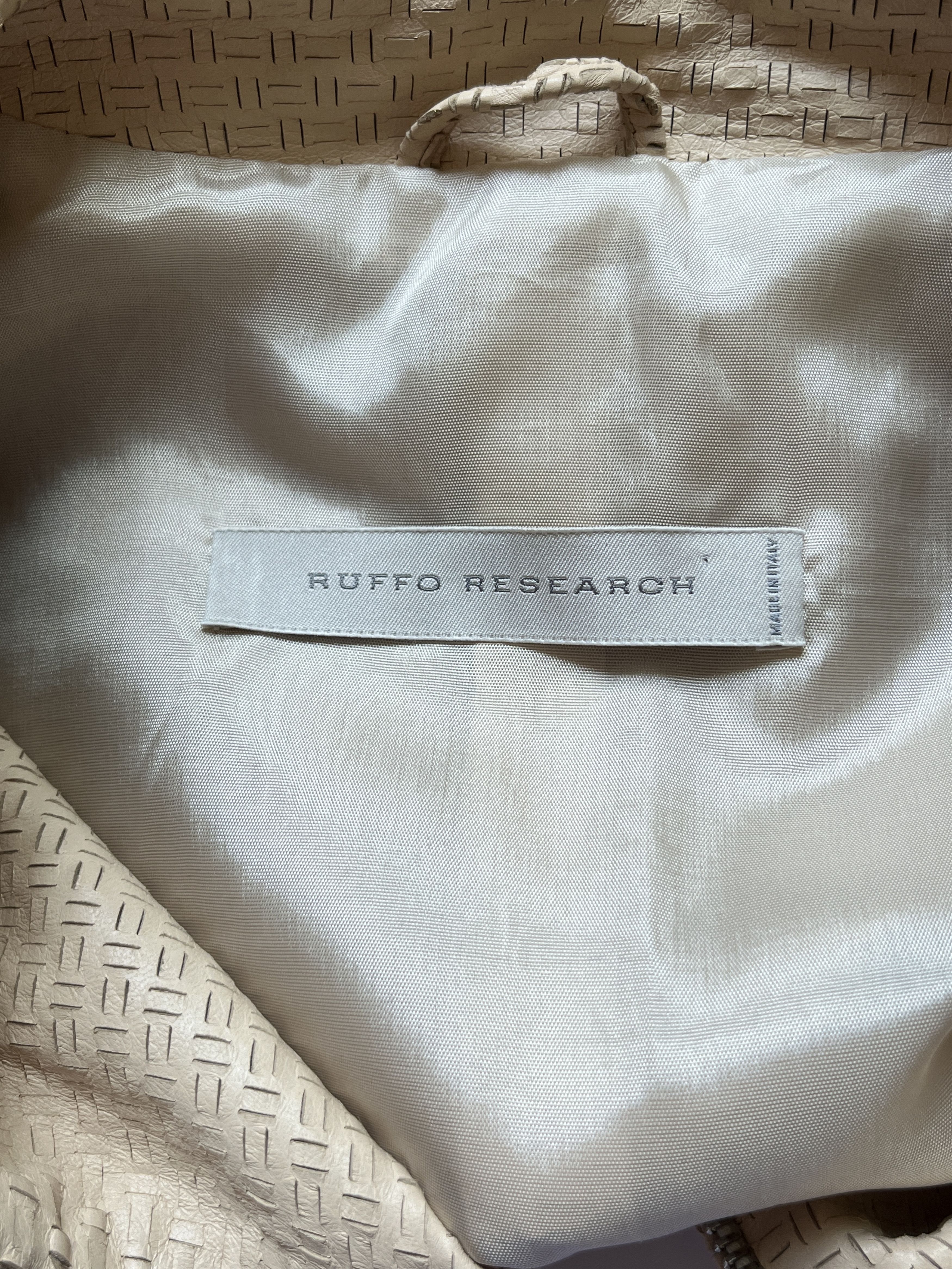 Ruffo Research ⚡️QUICK SALE⚡️2002 Ruffo Research Beige Laser Leather Jacket Size M / US 6-8 / IT 42-44 - 6 Thumbnail
