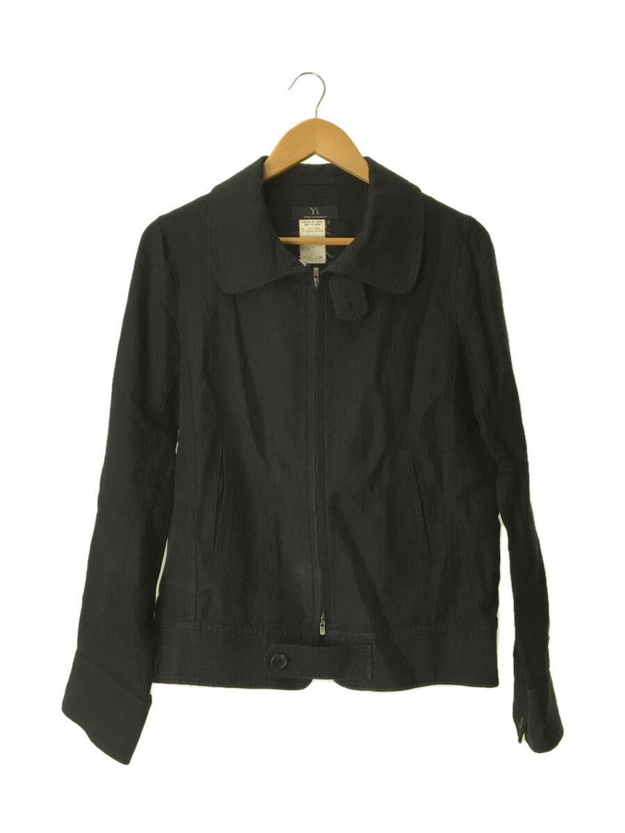 YOHJI YAMAMOTO X YS YAMAMOTO LINEN PINSTRIPE BIKER JACKET