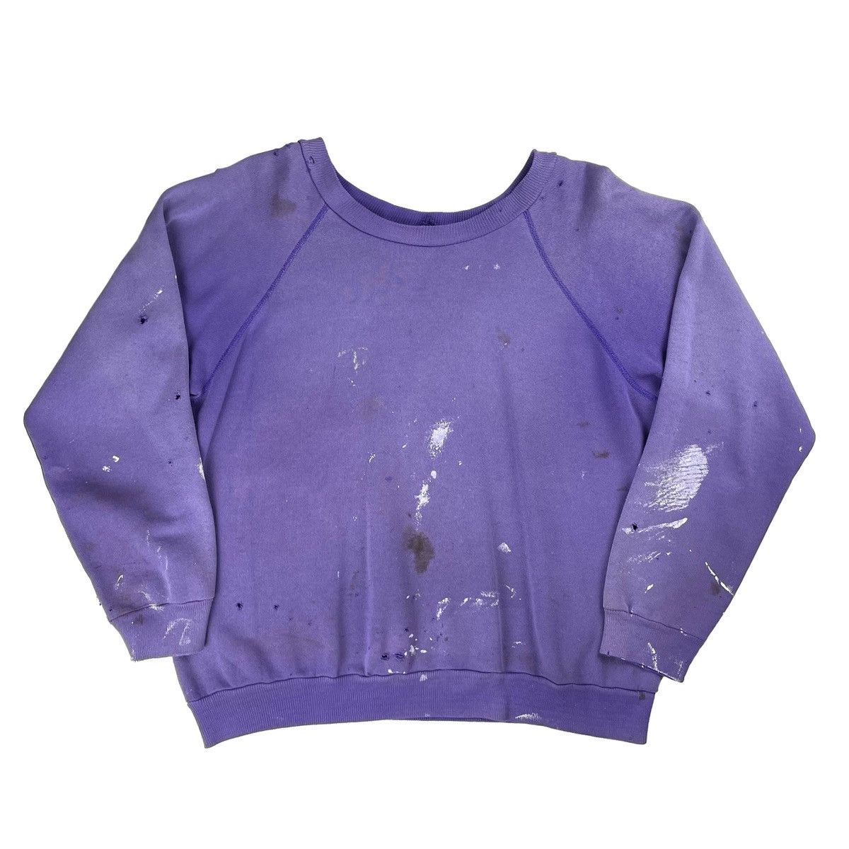 Vintage VINTAGE THRASHED FADED PURPLE SWEATSHIRT Size US M / EU 48-50 / 2 - 2 Thumbnail