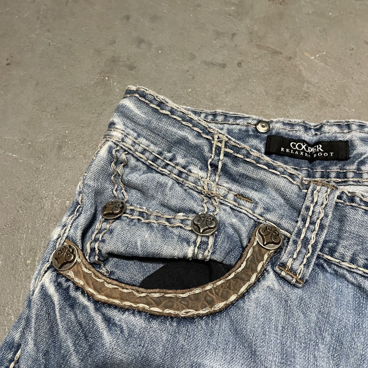 Affliction Crazy rare cyber Y2k affliction embroidered cross jeans Size US 38 / EU 54 - 6 Thumbnail