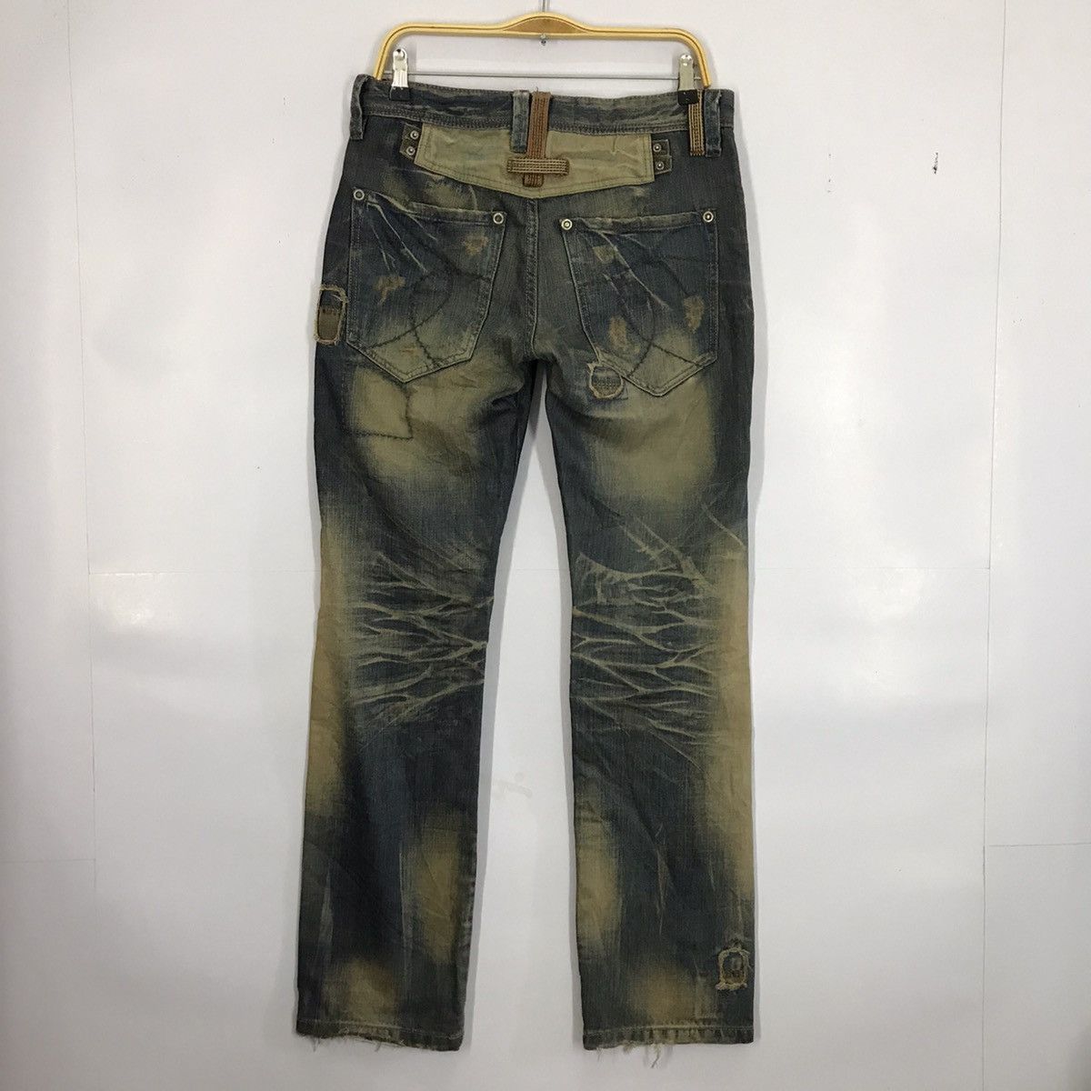 Japanese Brand 🔥RUSTY🔥GUI SHOU JEANS PATCHWORK DISTRESSED DENIM PANTS Size US 30 / EU 46 - 8 Thumbnail