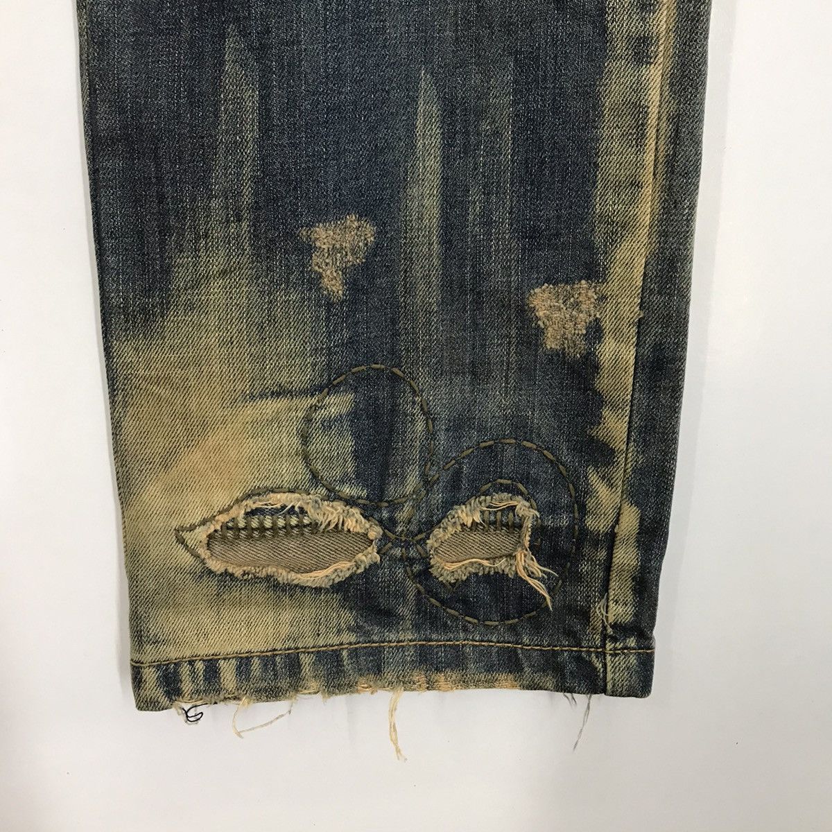 Japanese Brand 🔥RUSTY🔥GUI SHOU JEANS PATCHWORK DISTRESSED DENIM PANTS Size US 30 / EU 46 - 7 Thumbnail