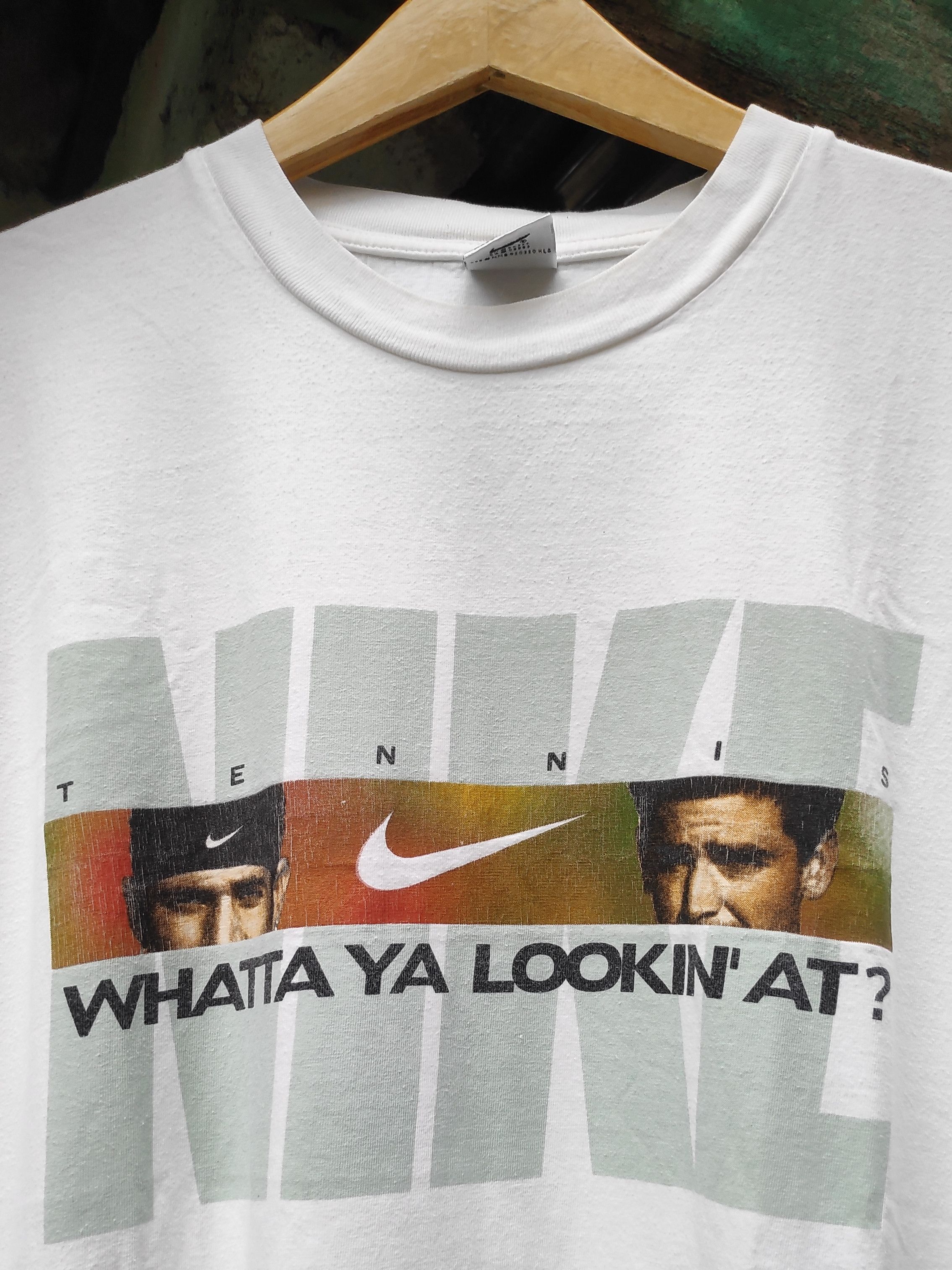 Japanese Brand × Nike 1990s Nike Andre Agassi vs Pete Sampras Vintage Tennis Court Size US XL / EU 56 / 4 - 2 Thumbnail