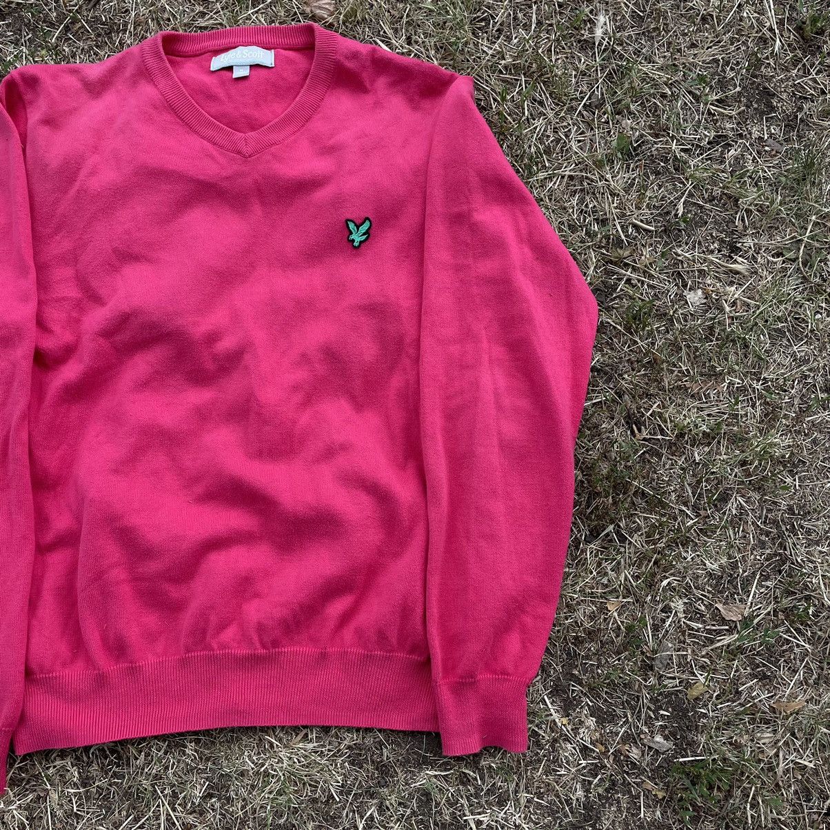 Vintage Vintage Lyle Scott Pink Crewneck Sweater Y2K Preppy Skate M Size US M / EU 48-50 / 2 - 2 Thumbnail