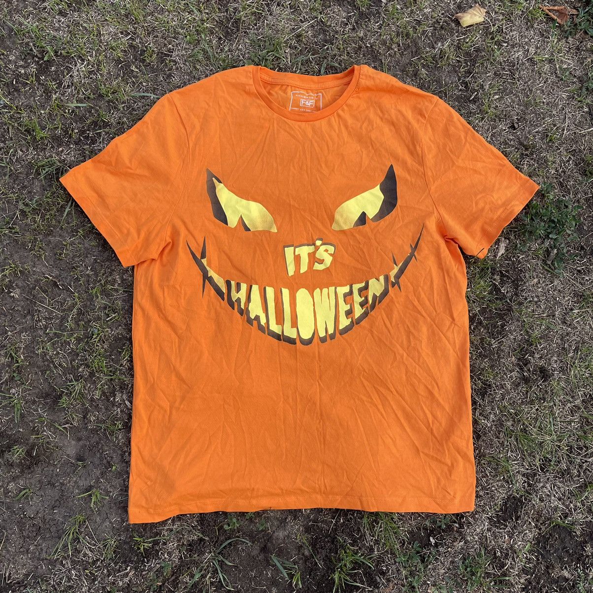 Vintage Vintage Y2K Halloween Graphic Tee Streetwear Orange Baggy M Size US M / EU 48-50 / 2 - 1 Thumbnail