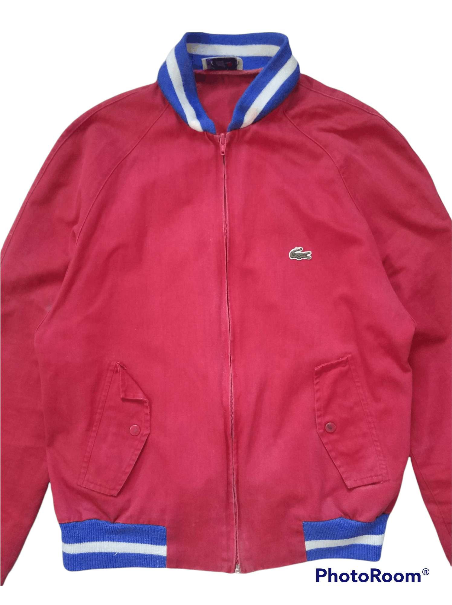 Izod 🔥Red Khaki Vintage Izod Lacoste Zipper Jacket Size US S / EU 44-46 / 1 - 5 Thumbnail