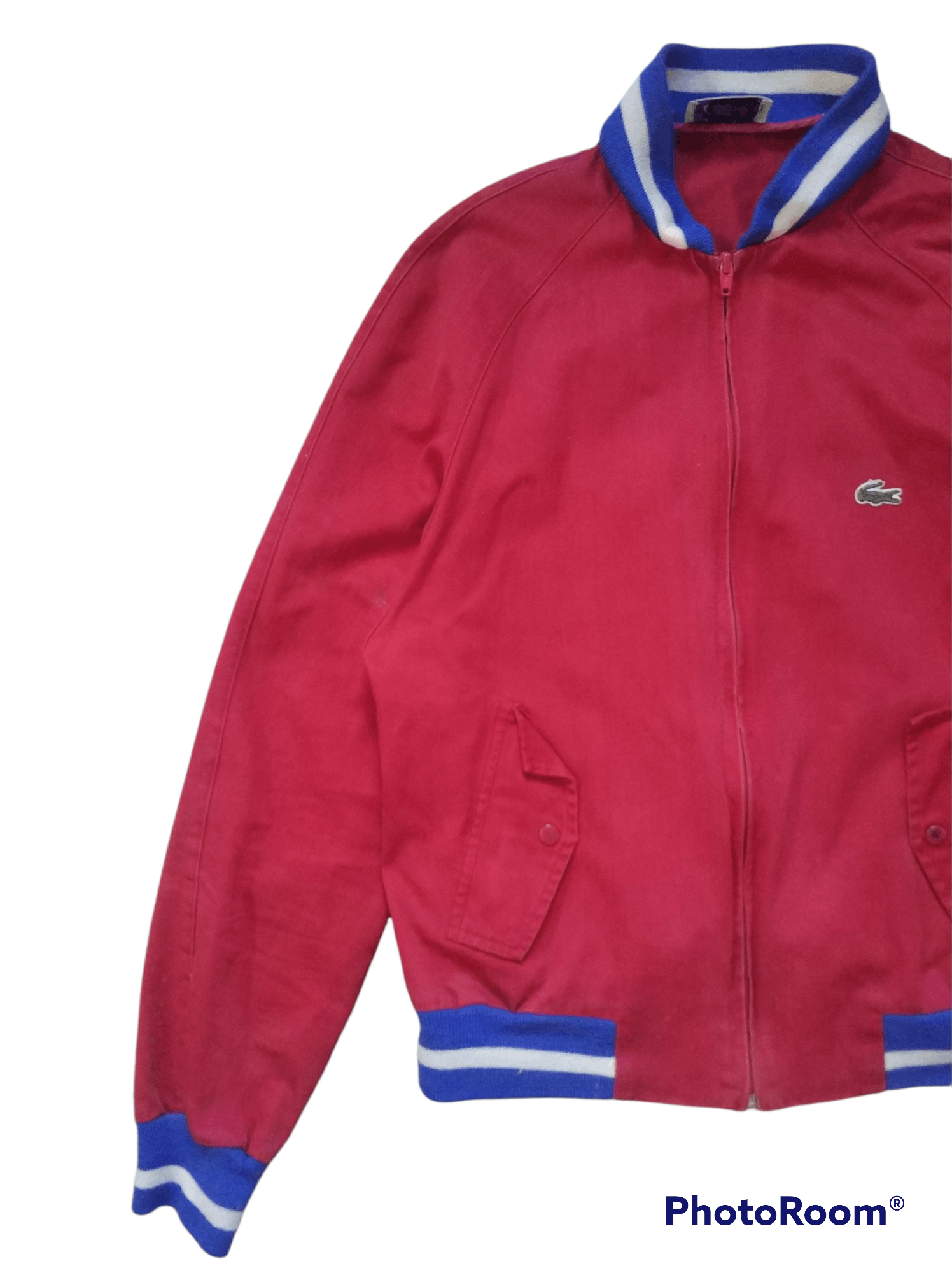 Izod 🔥Red Khaki Vintage Izod Lacoste Zipper Jacket Size US S / EU 44-46 / 1 - 3 Thumbnail