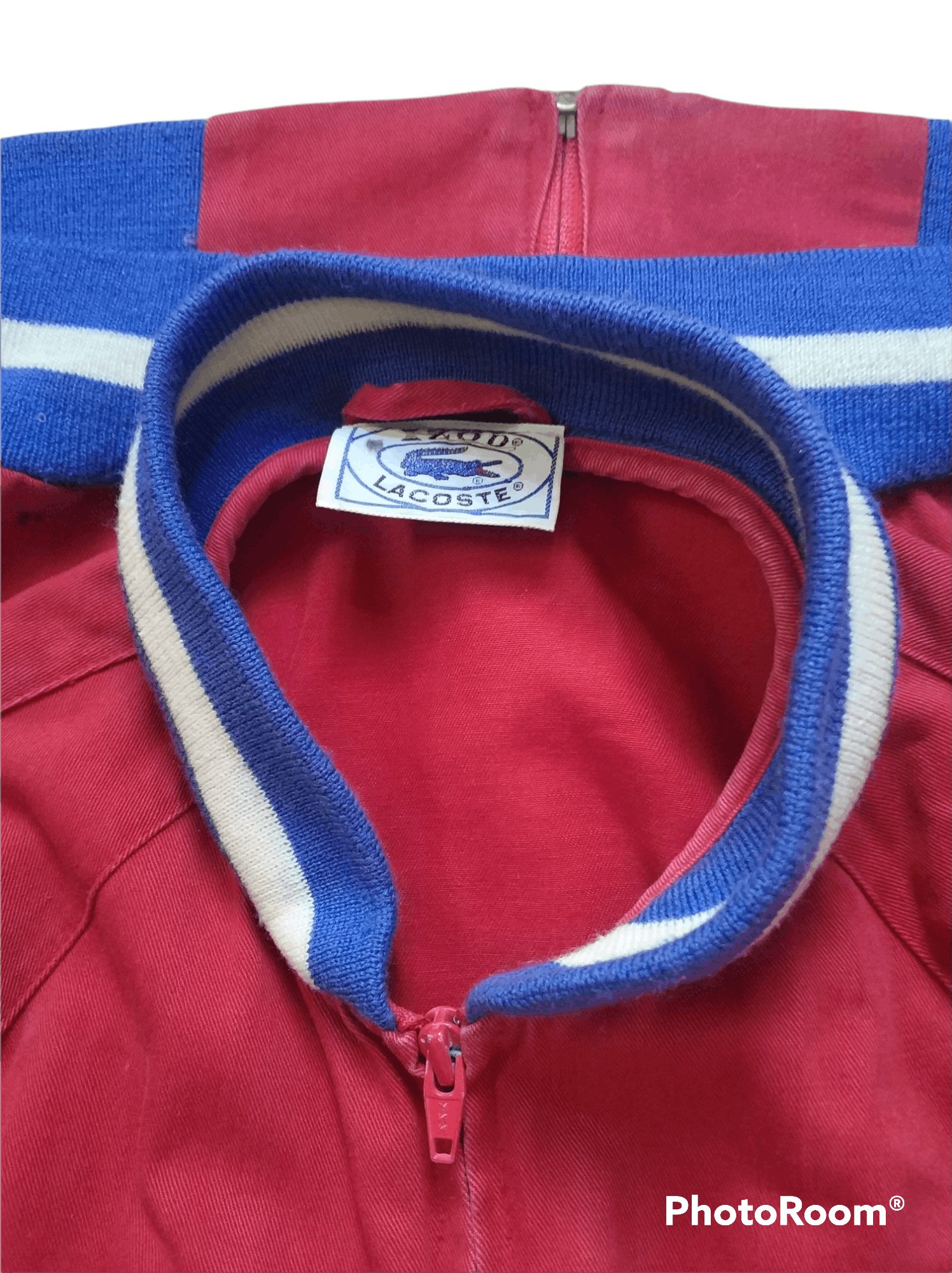 Izod 🔥Red Khaki Vintage Izod Lacoste Zipper Jacket Size US S / EU 44-46 / 1 - 4 Thumbnail