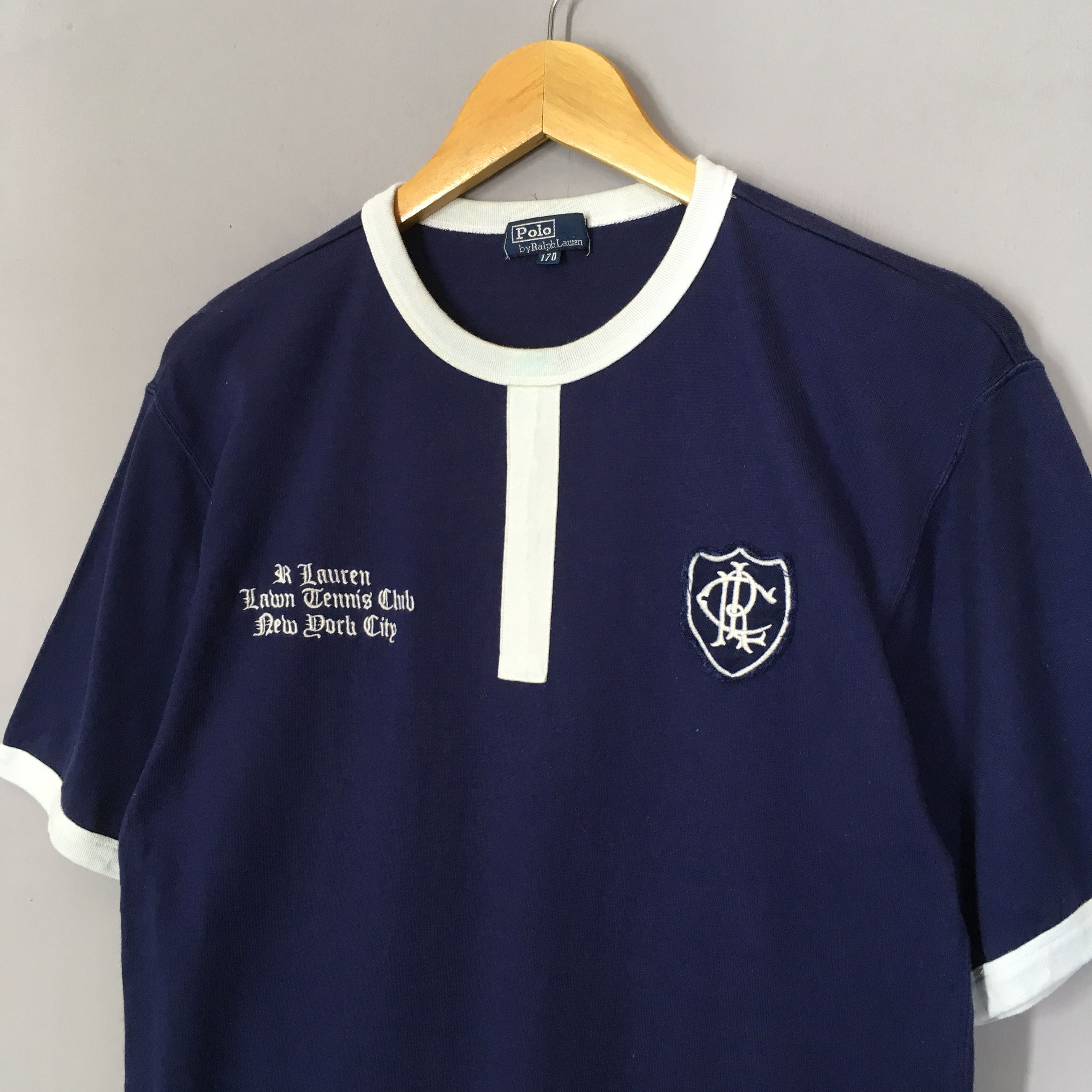 Polo Ralph Lauren × Ralph Lauren × Vintage Vintage 90s Polo Ralph Lauren Blue Tshirt Size S Size US S / EU 44-46 / 1 - 3 Thumbnail