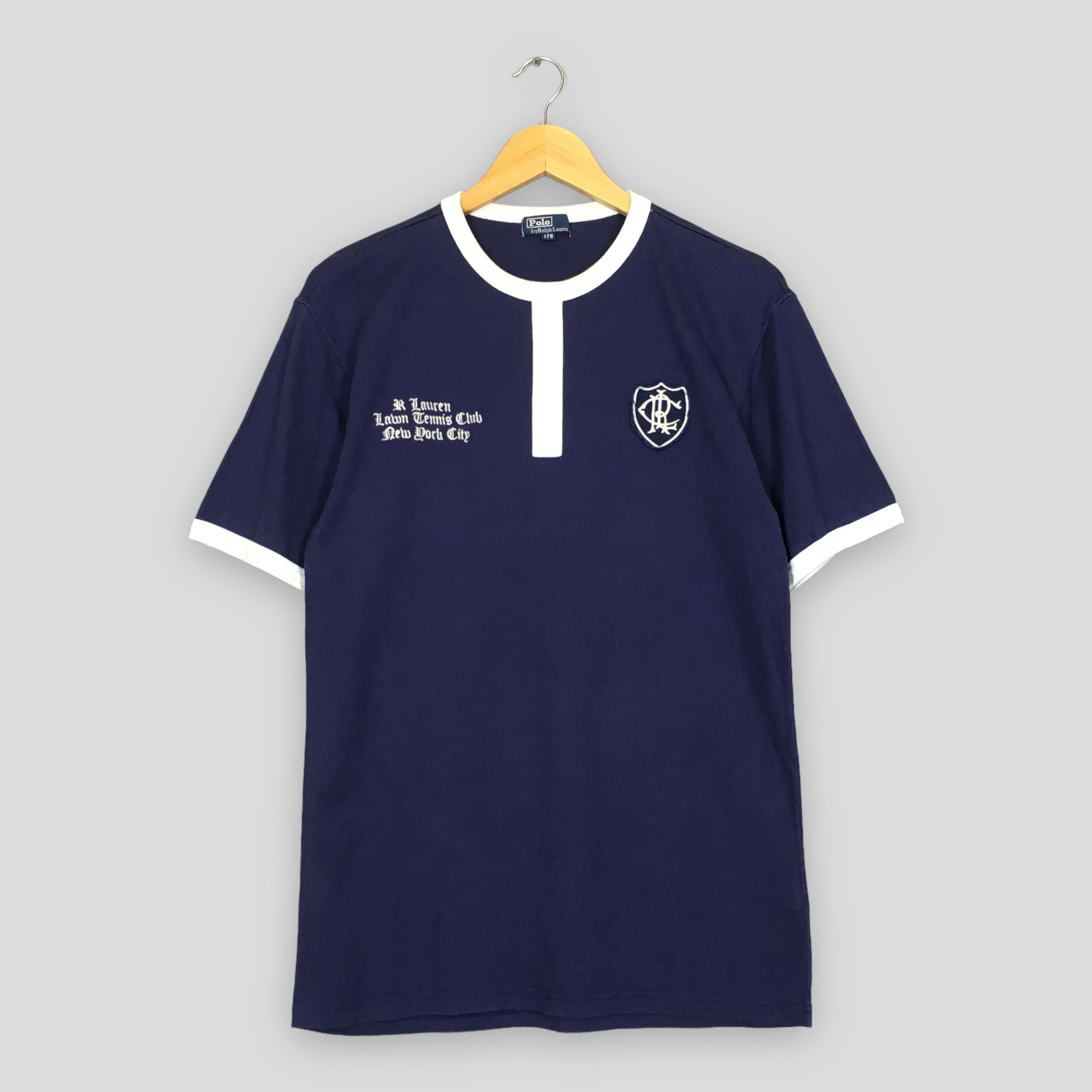 Polo Ralph Lauren × Ralph Lauren × Vintage Vintage 90s Polo Ralph Lauren Blue Tshirt Size S Size US S / EU 44-46 / 1 - 1 Thumbnail