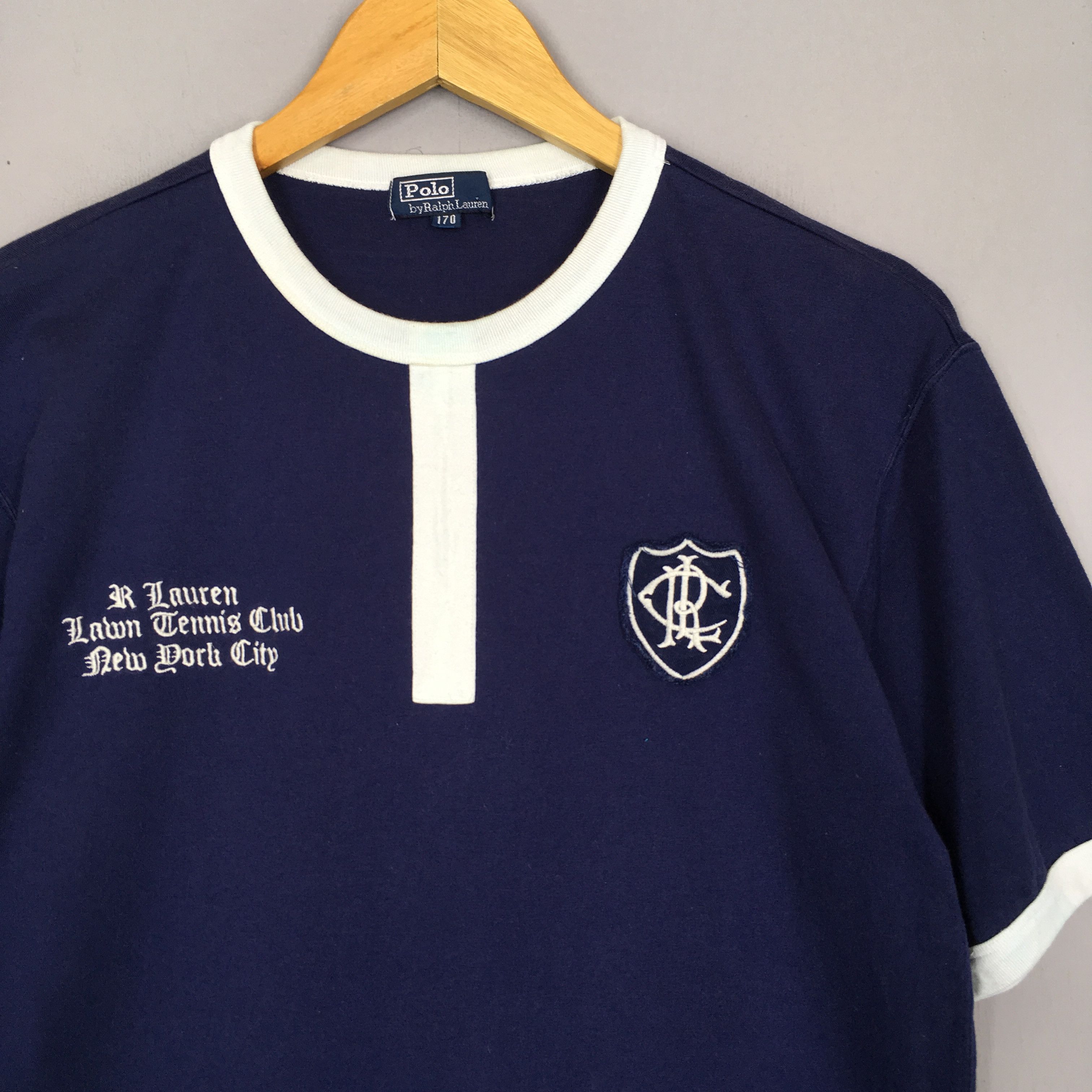Polo Ralph Lauren × Ralph Lauren × Vintage Vintage 90s Polo Ralph Lauren Blue Tshirt Size S Size US S / EU 44-46 / 1 - 2 Thumbnail