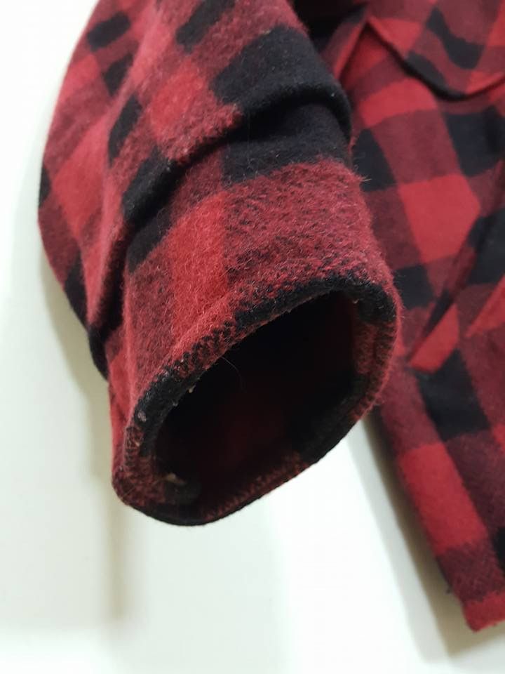 Vintage Wool Buffalo Plaid Style Coat Jacket by PIONEER Sportwear Size US L / EU 52-54 / 3 - 6 Thumbnail