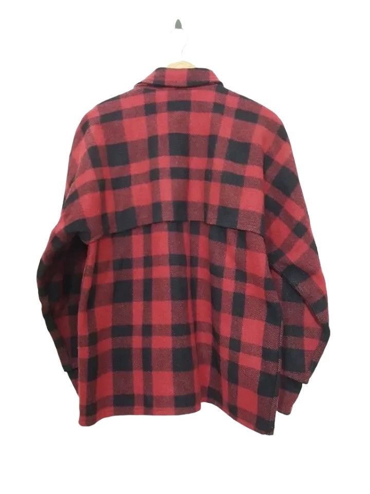 Vintage Wool Buffalo Plaid Style Coat Jacket by PIONEER Sportwear Size US L / EU 52-54 / 3 - 2 Thumbnail