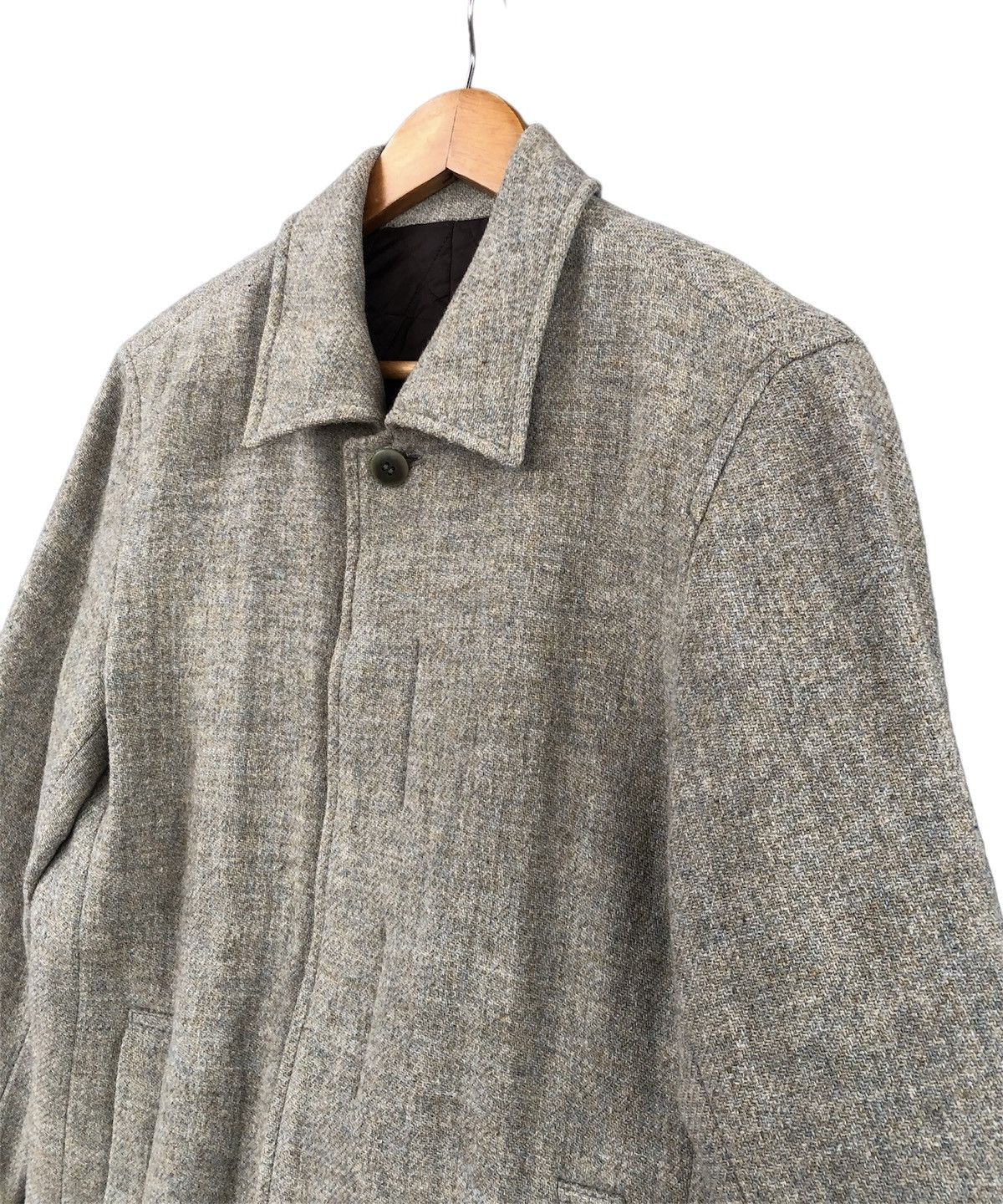 Harris Tweed Jun Men X Harris Tweed Wool Pea Coat Size US M / EU 48-50 / 2 - 5 Thumbnail