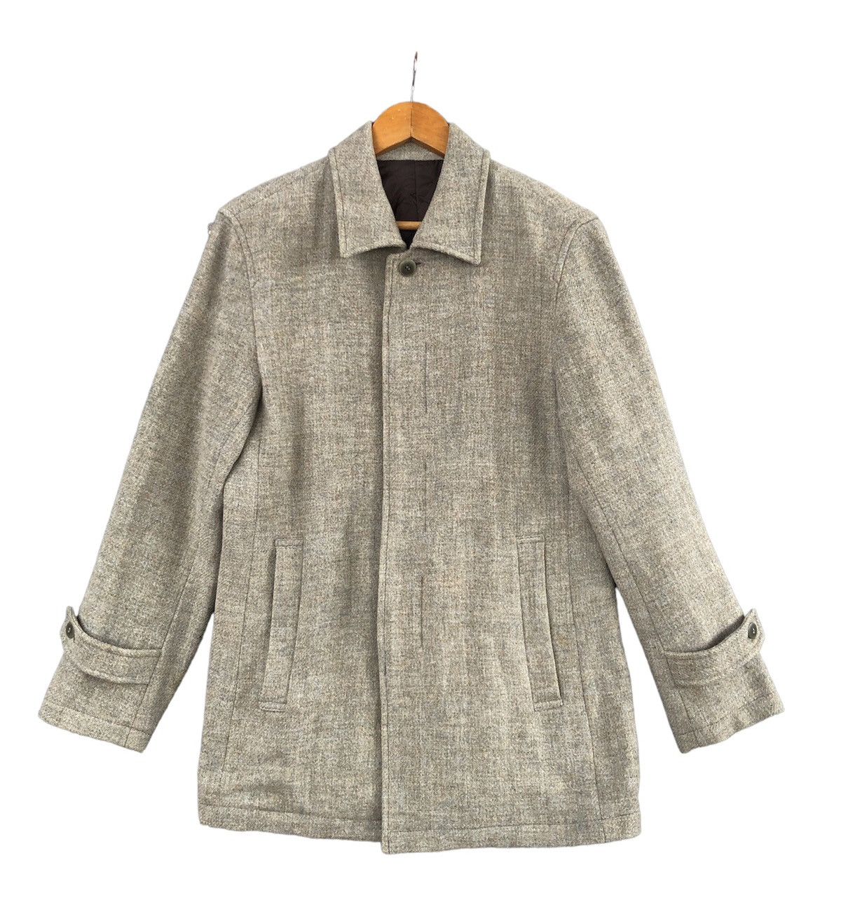 Harris Tweed Jun Men X Harris Tweed Wool Pea Coat Size US M / EU 48-50 / 2 - 1 Thumbnail