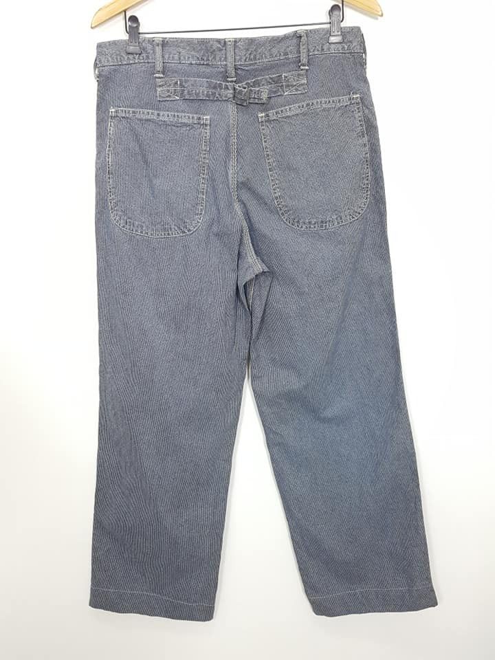 Eternal Japan ETERNAL Pinstripe Cinch wide Straight Button Up Pant Size US 33 - 3 Thumbnail