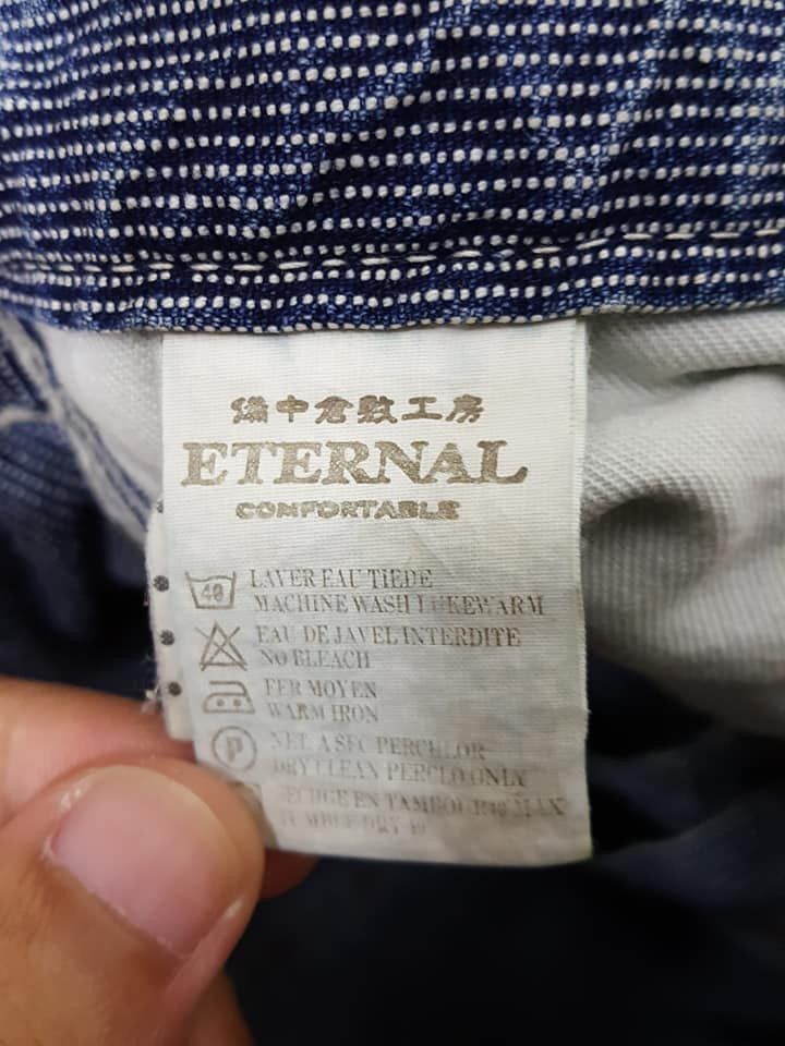 Eternal Japan ETERNAL Pinstripe Cinch wide Straight Button Up Pant Size US 33 - 15 Thumbnail