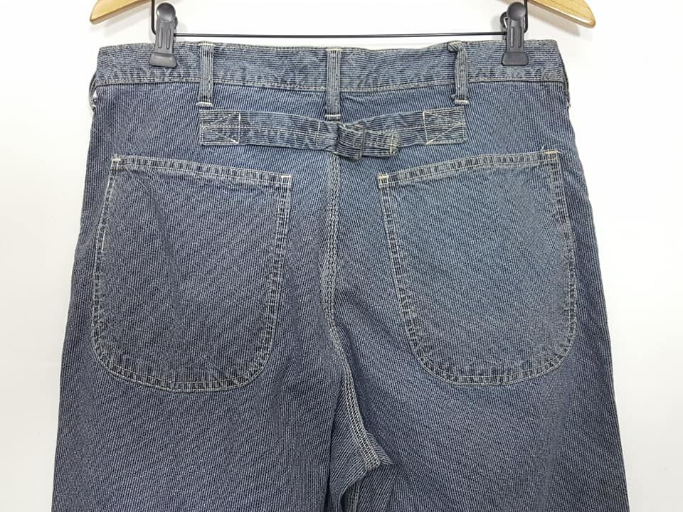 Eternal Japan ETERNAL Pinstripe Cinch wide Straight Button Up Pant Size US 33 - 7 Thumbnail