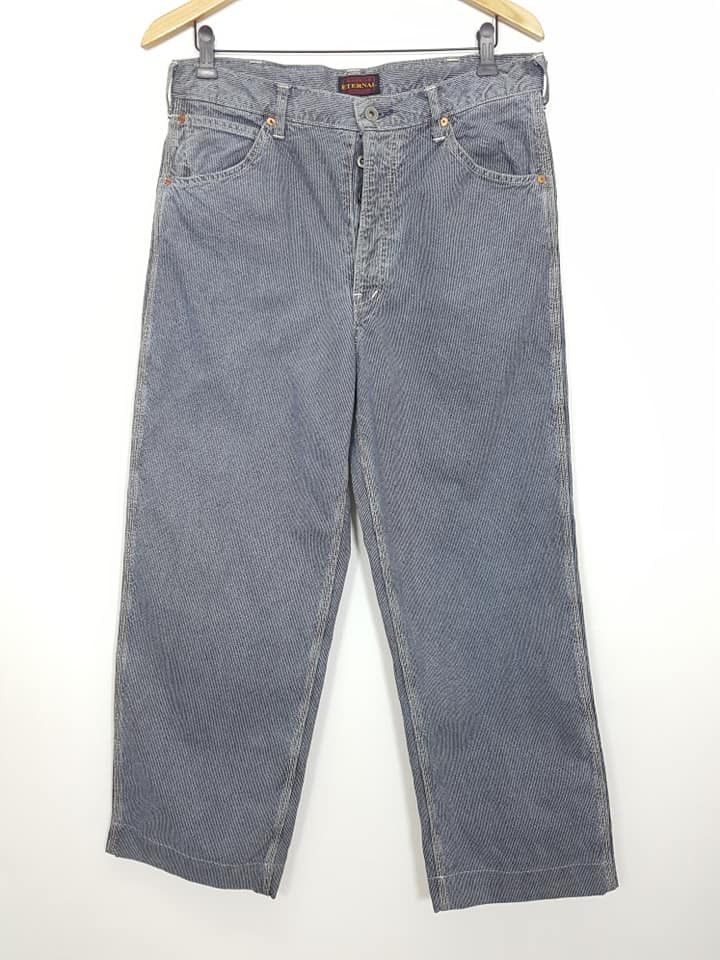 Eternal Japan ETERNAL Pinstripe Cinch wide Straight Button Up Pant Size US 33 - 2 Thumbnail