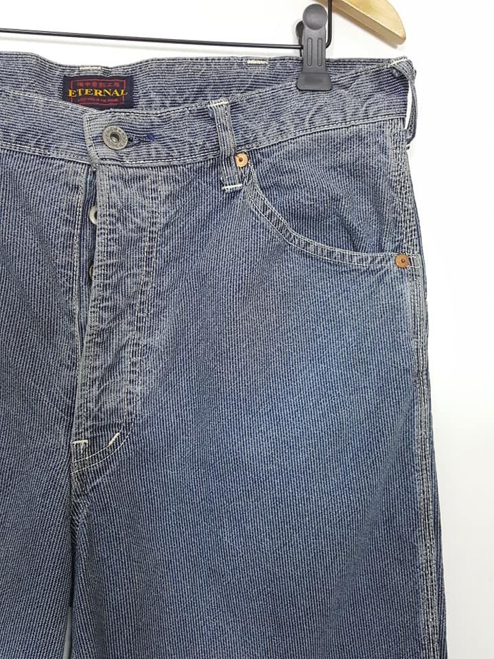 Eternal Japan ETERNAL Pinstripe Cinch wide Straight Button Up Pant Size US 33 - 5 Thumbnail