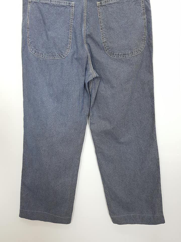 Eternal Japan ETERNAL Pinstripe Cinch wide Straight Button Up Pant Size US 33 - 11 Thumbnail