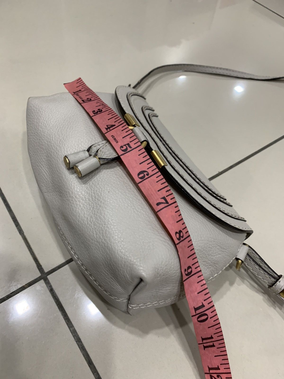 Chloe CALFSKIN MARCIE POCHETTE CROSSBODY BAG CASHMERE GREY Size ONE SIZE - 3 Thumbnail