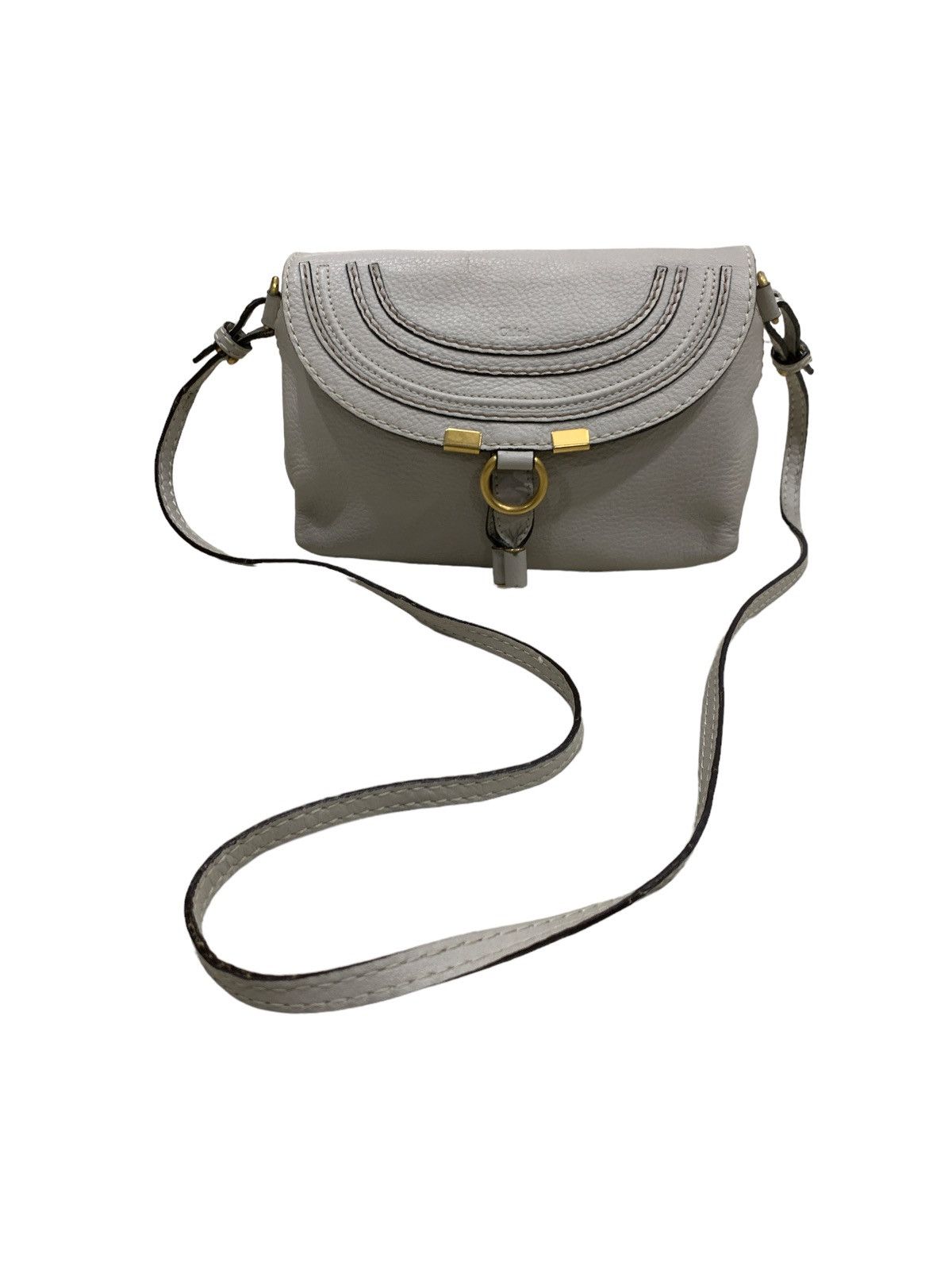 CALFSKIN MARCIE POCHETTE CROSSBODY BAG CASHMERE GREY
