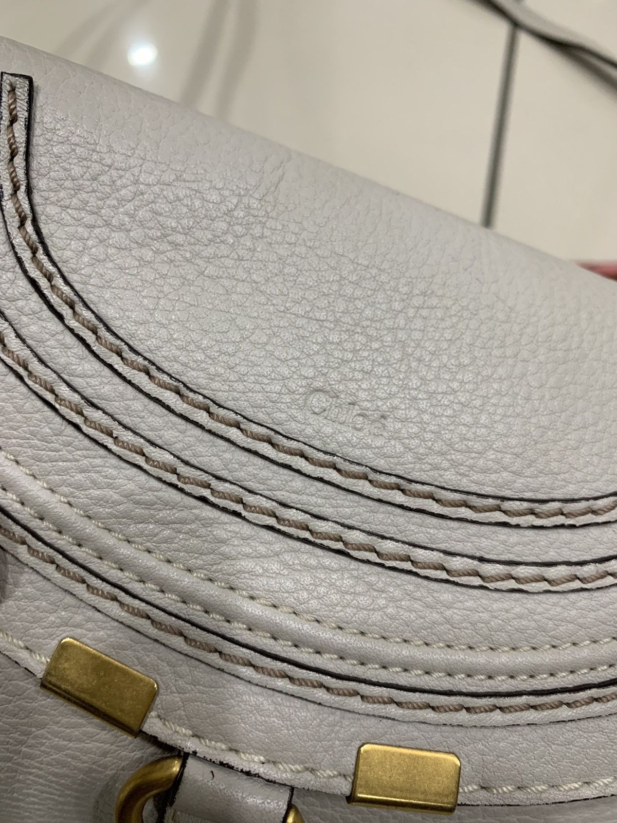Chloe CALFSKIN MARCIE POCHETTE CROSSBODY BAG CASHMERE GREY Size ONE SIZE - 5 Thumbnail