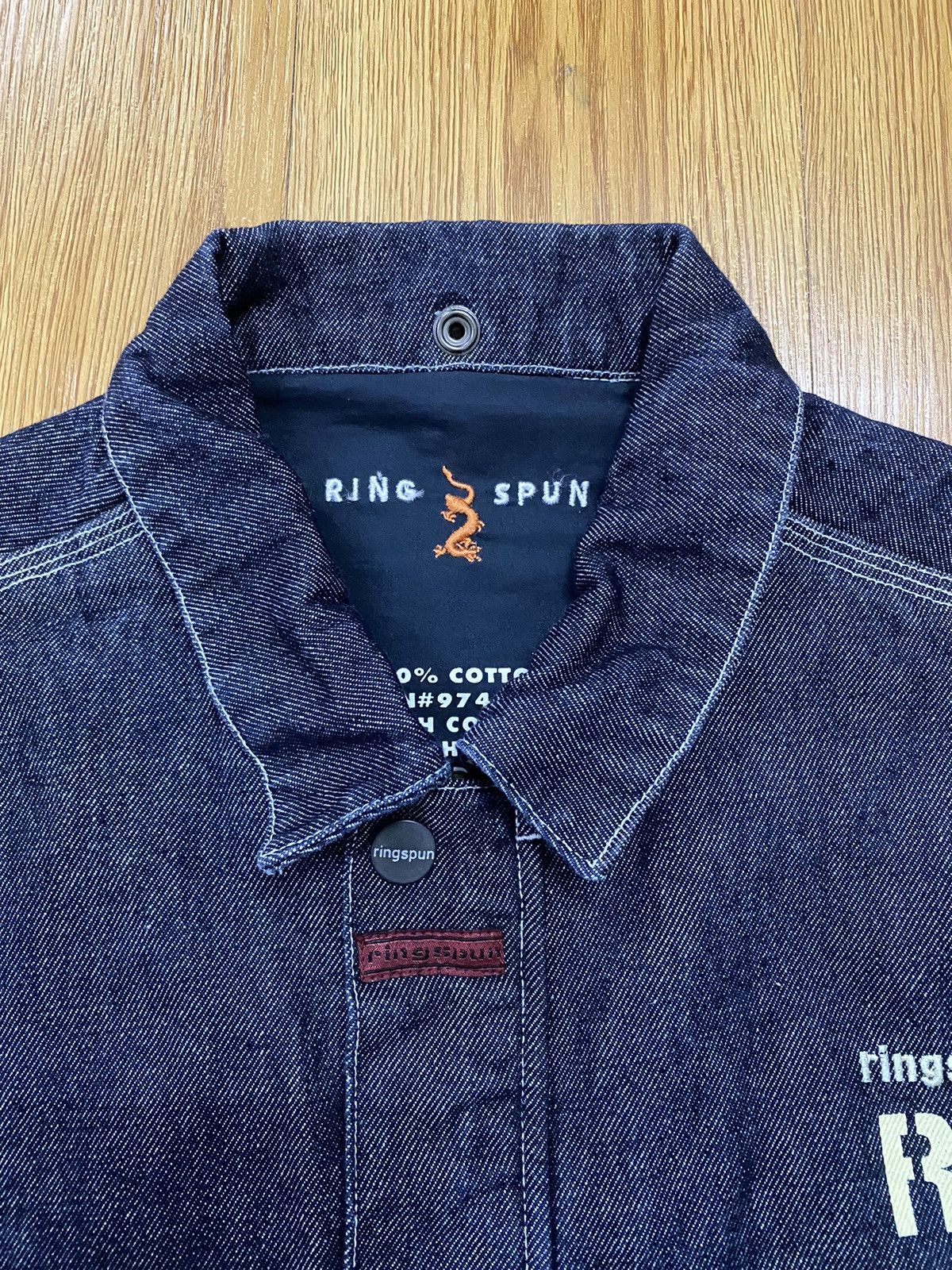 Japanese Brand × Ringspun Ringspun 2001 Denim Long Jacket Size US L / EU 52-54 / 3 - 6 Thumbnail