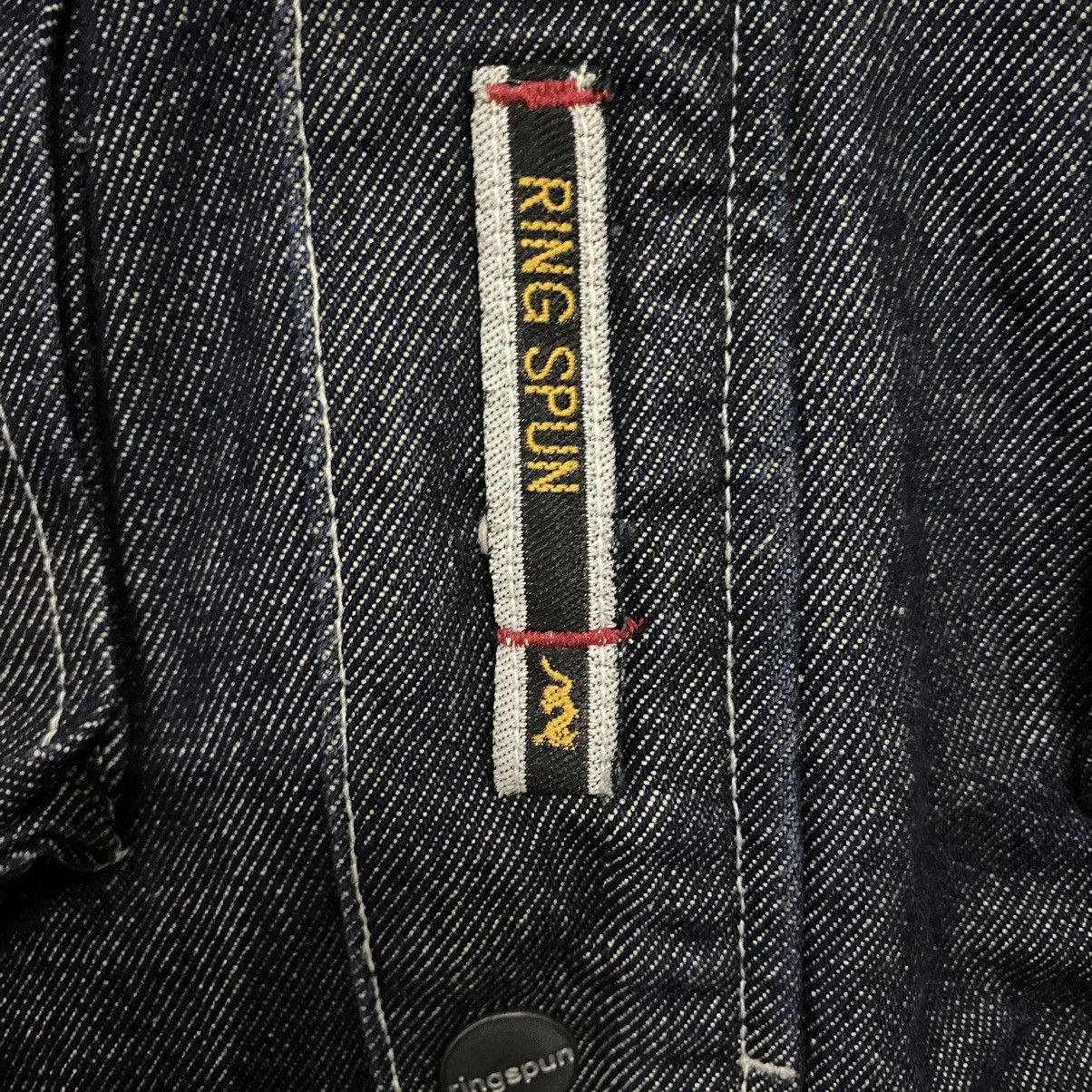 Japanese Brand × Ringspun Ringspun 2001 Denim Long Jacket Size US L / EU 52-54 / 3 - 7 Thumbnail