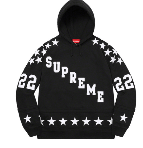 image of Supreme Hockey Hooded Sweatshirt Black 2Xl Fw22 Stars, Men's