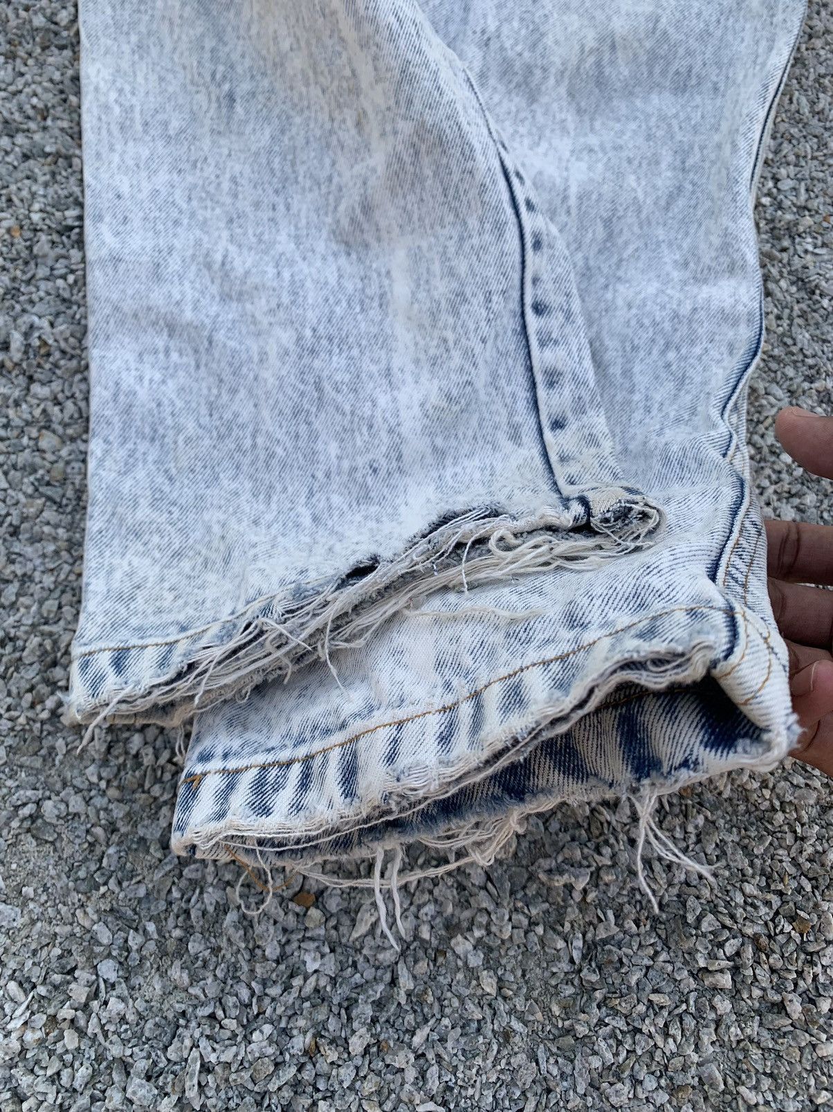 Vintage Vintage Crush Distressed Acidwash Denim Pant Size US 30 / EU 46 - 7 Thumbnail