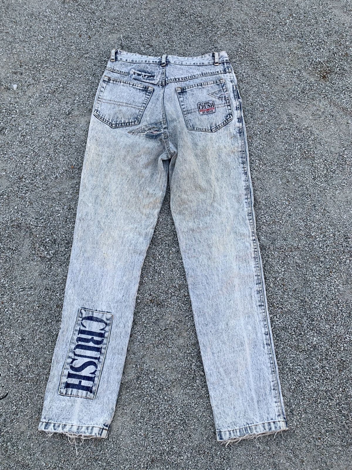 Vintage Vintage Crush Distressed Acidwash Denim Pant Size US 30 / EU 46 - 8 Thumbnail