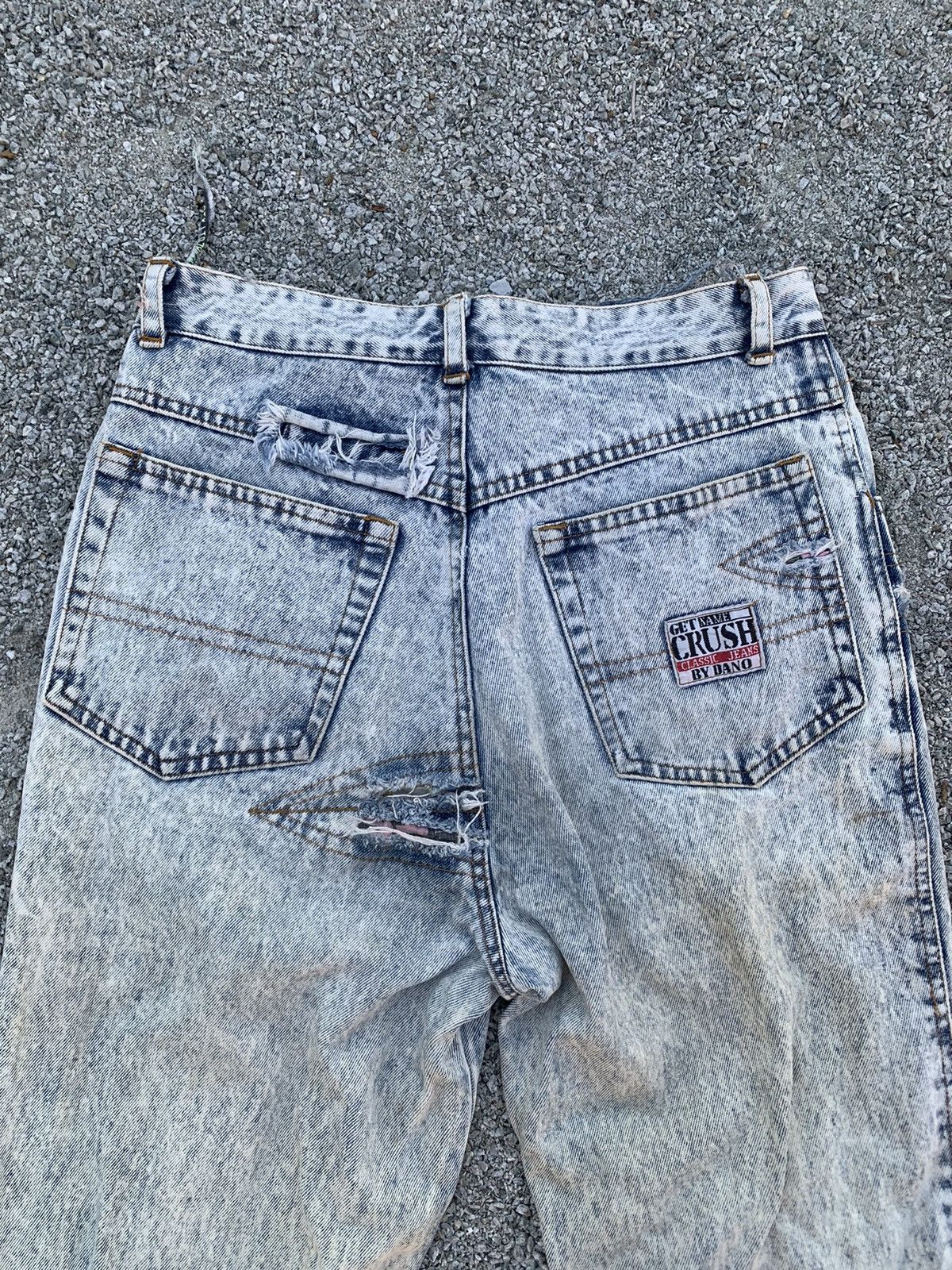 Vintage Vintage Crush Distressed Acidwash Denim Pant Size US 30 / EU 46 - 9 Thumbnail