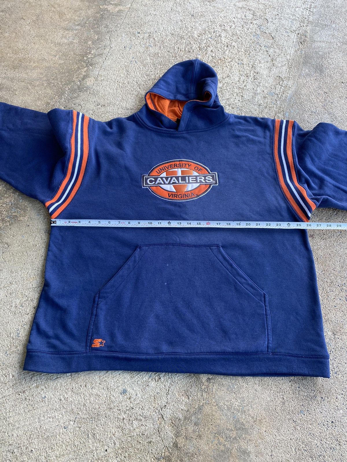 Starter × Vintage Vintage 90’s Starter Virginia Cavaliers Distressed Hoodie Size US XL / EU 56 / 4 - 11 Thumbnail