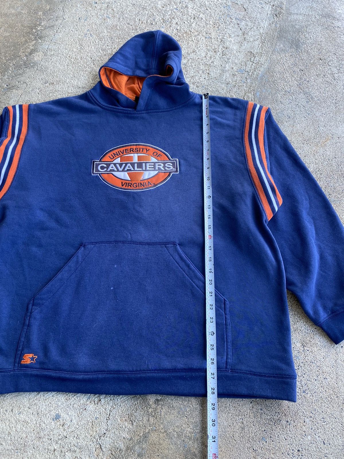 Starter × Vintage Vintage 90’s Starter Virginia Cavaliers Distressed Hoodie Size US XL / EU 56 / 4 - 10 Thumbnail