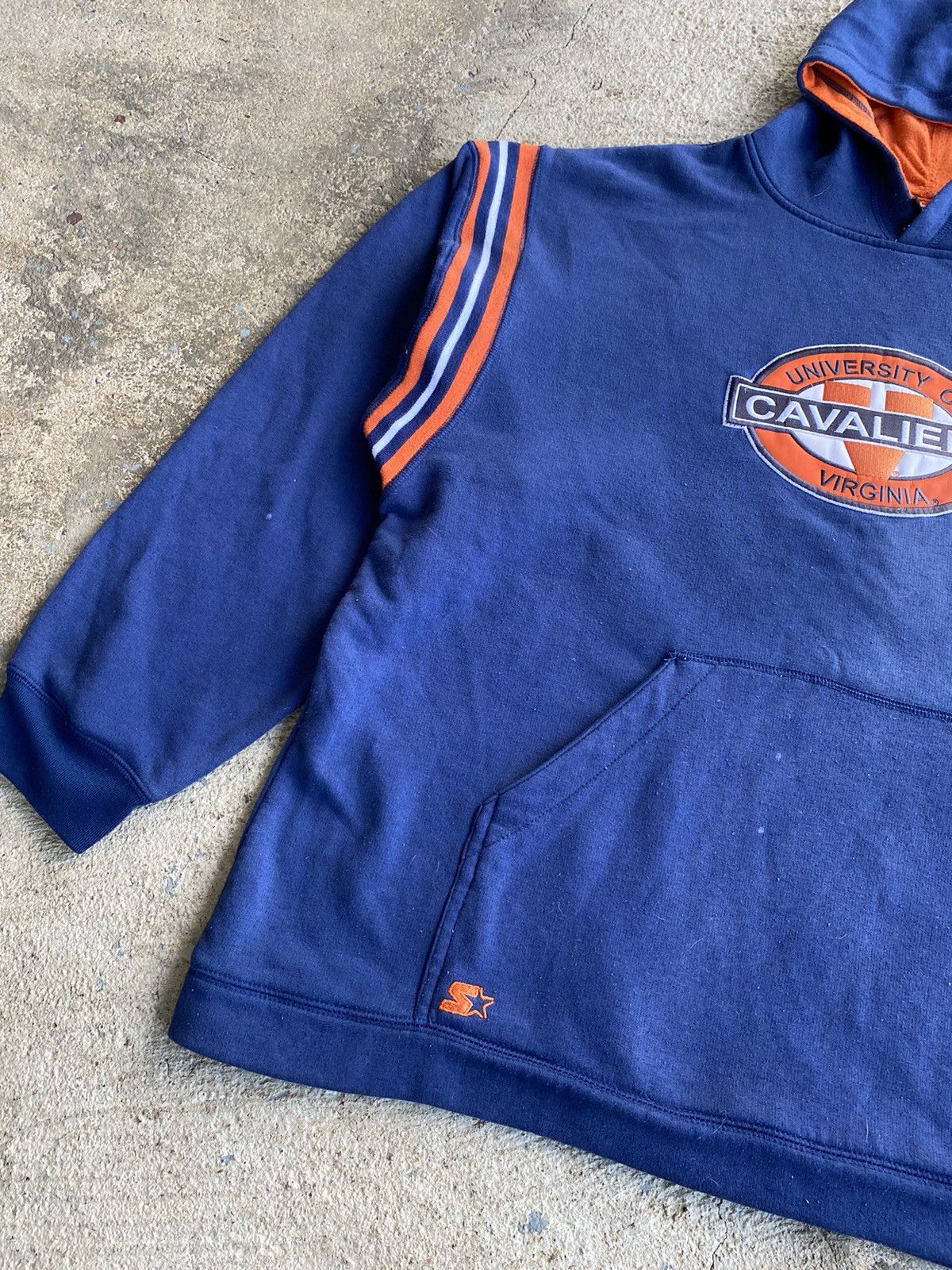 Starter × Vintage Vintage 90’s Starter Virginia Cavaliers Distressed Hoodie Size US XL / EU 56 / 4 - 2 Thumbnail